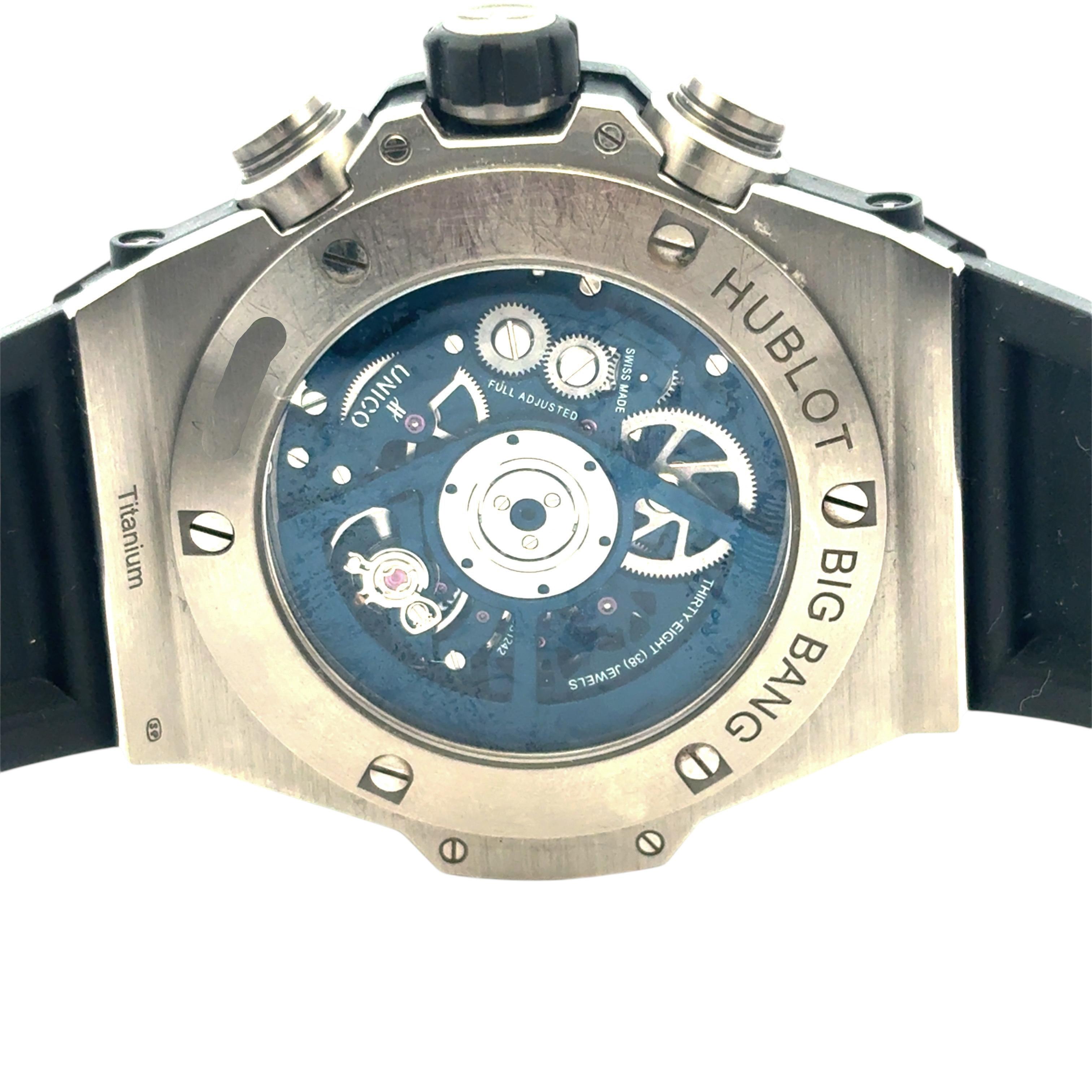 Hublot Big Bang Unico 421.NX.5170.RX Titan Blau Zifferblatt 44mm Uhr im Angebot 11