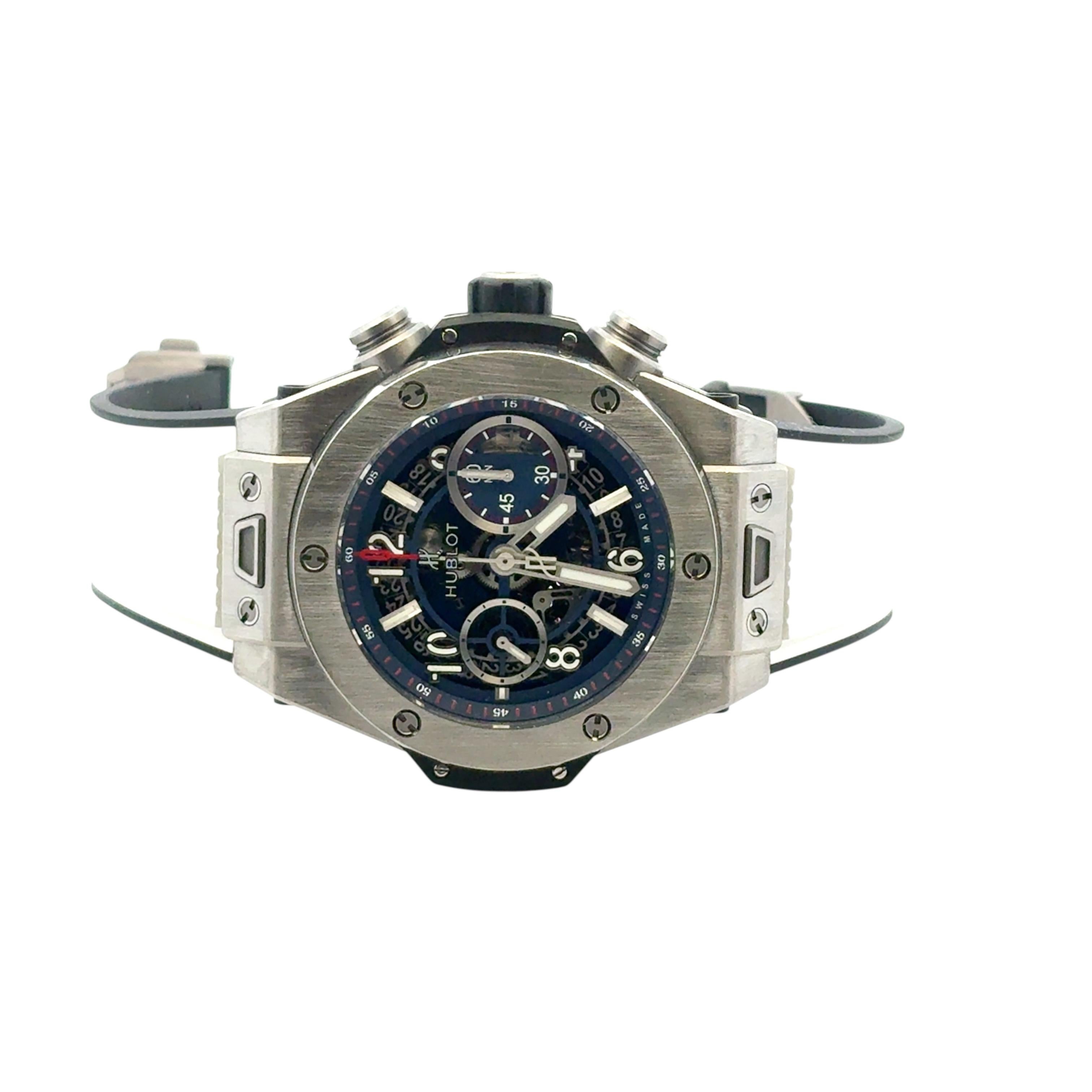 Hublot Big Bang Unico 421.NX.5170.RX Titan Blau Zifferblatt 44mm Uhr im Angebot 13