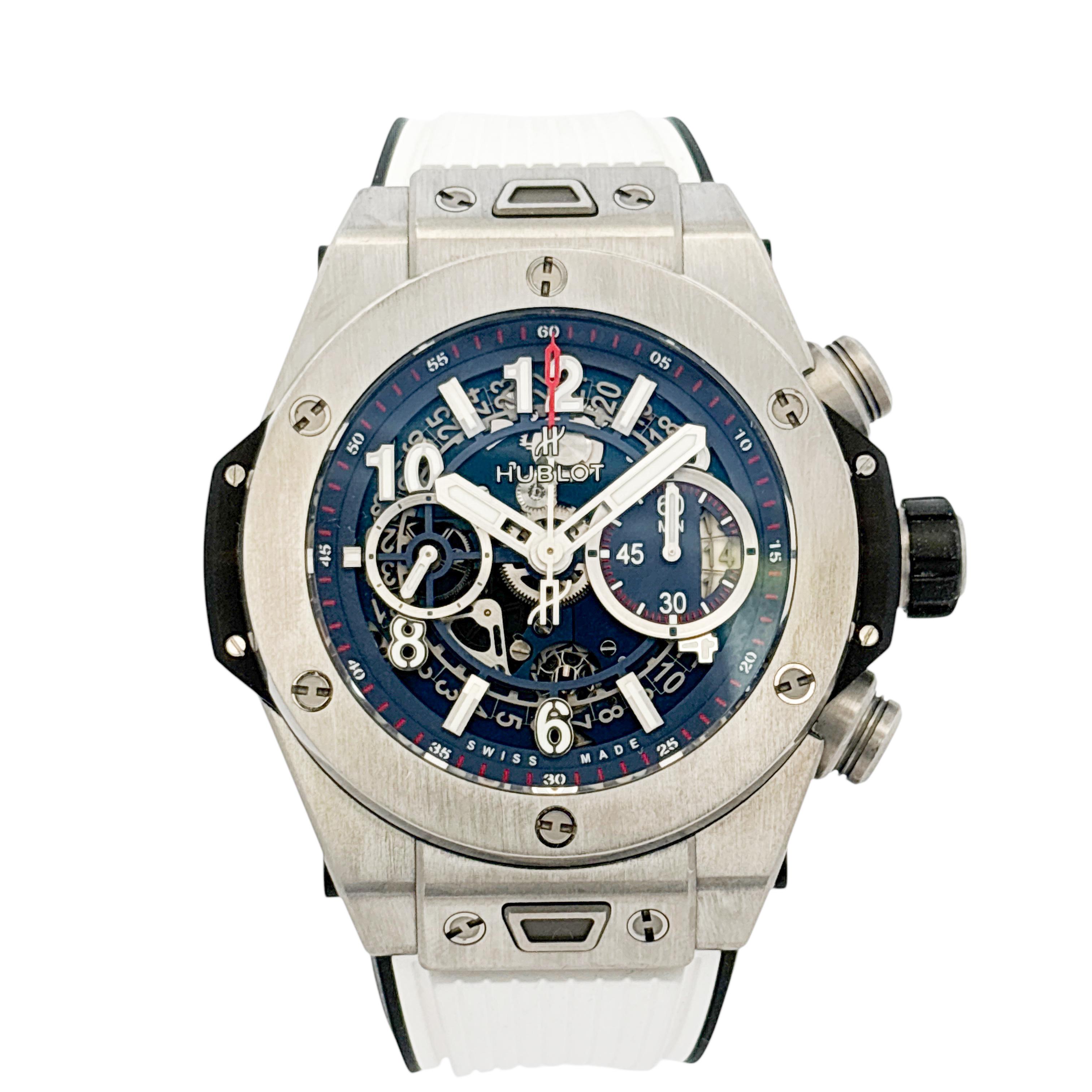 Hublot Big Bang Unico 421.NX.5170.RX Titan Blau Zifferblatt 44mm Uhr im Angebot
