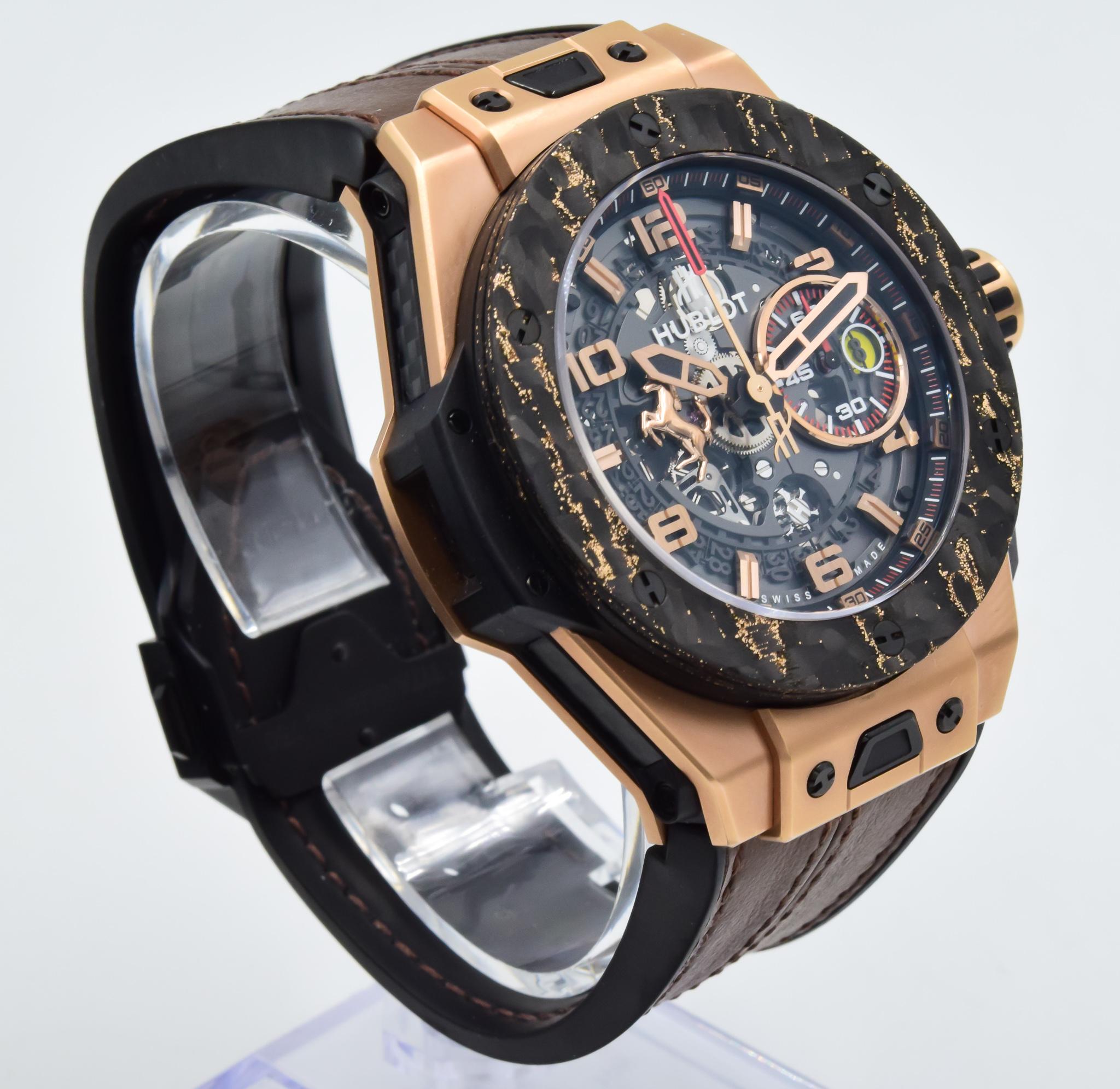 Hublot Big Bang Unico Ferrari, 401.OJ.0123.VR, Oro Rey Carbono 1