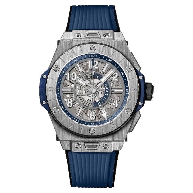 Hublot Big Bang Unico GMT Titanium 45mm Grey Dial Rubber Watch 471.NX.7112.RX