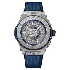 Hublot Big Bang Unico GMT Titan 45mm Graues Zifferblatt Gummiuhr 471.NX.7112.RX