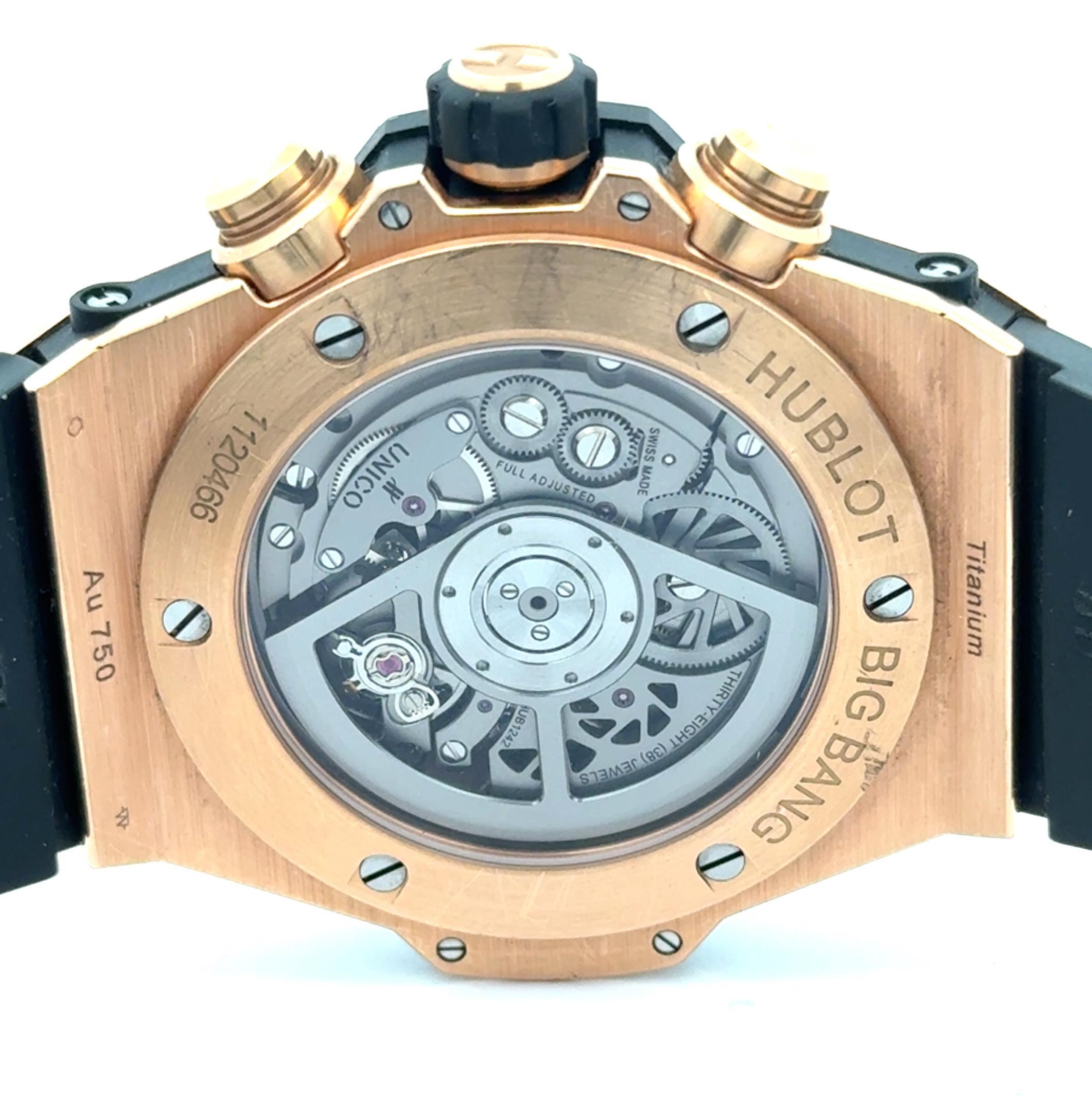 Montre Hublot Big Bang Unico Gold 18k Rose Gold Ceramic 44mm en vente 2