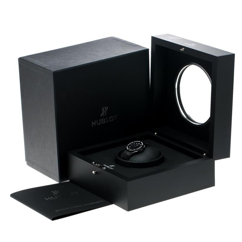 Hublot Black Ceramic and Diamonds Classic Fusion Women's Wristwatch 33 mm 4