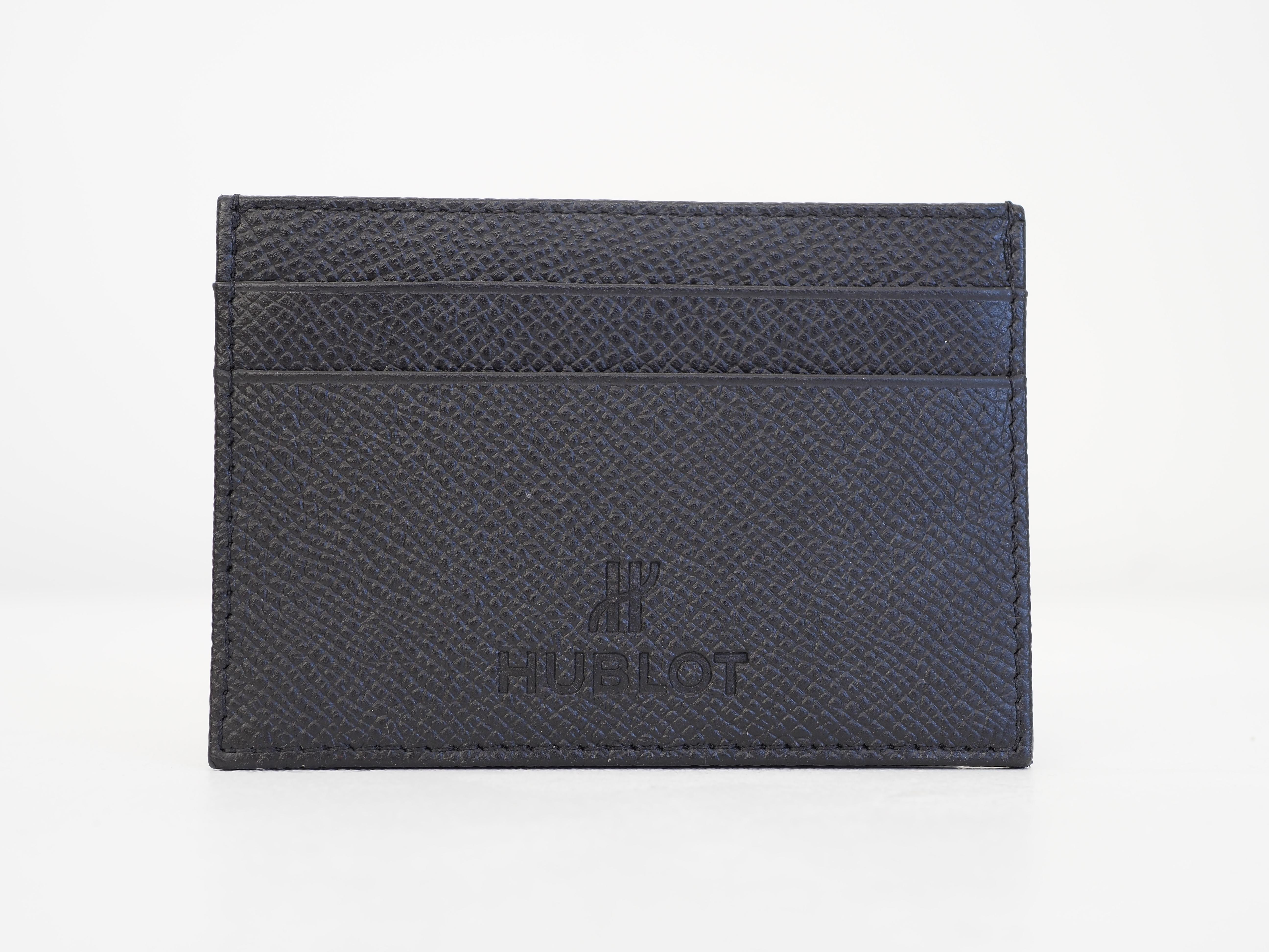 Porte-cartes Hublot en cuir noir encore avec boîte Excellent état - En vente à Capri, IT