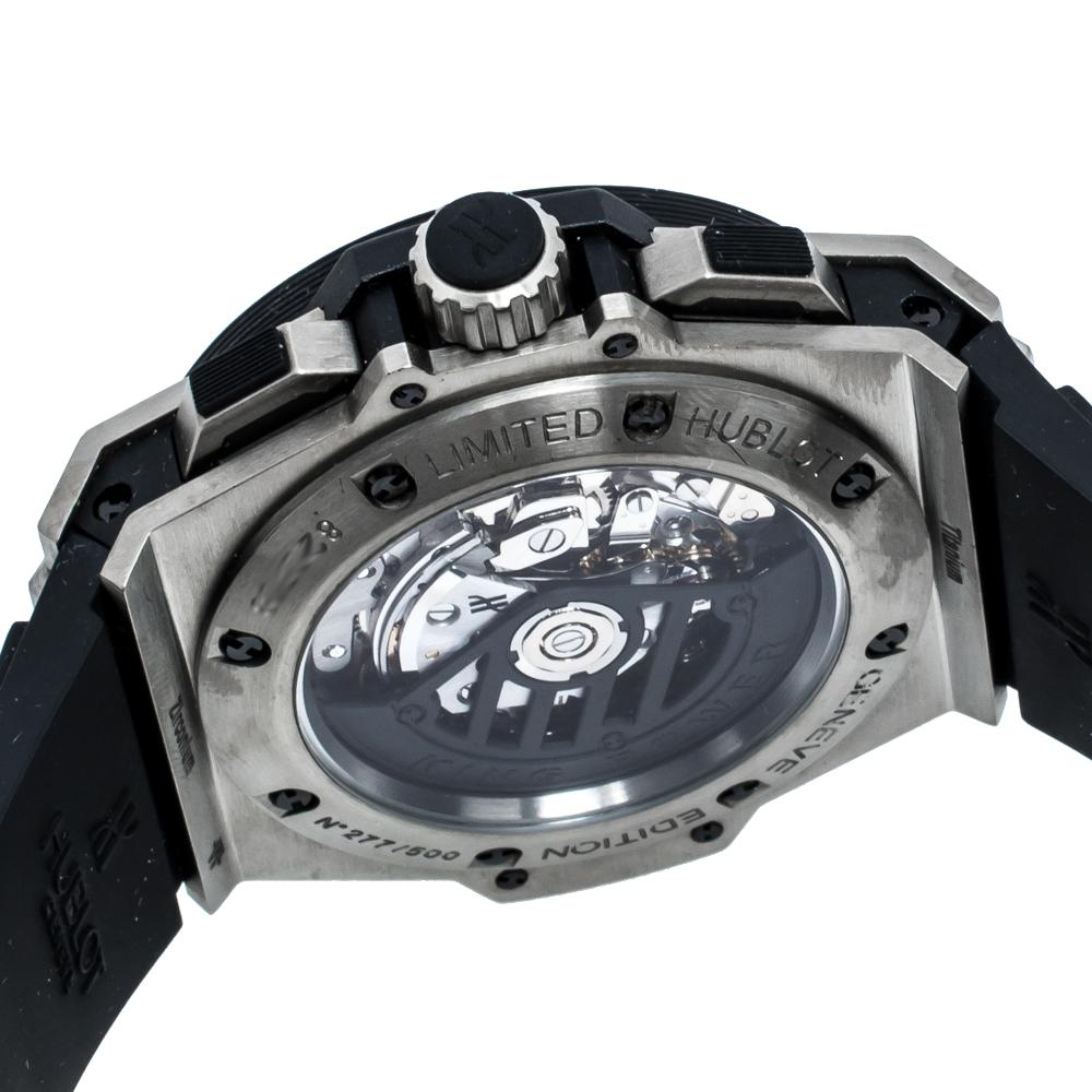 Hublot Black Zirconium Titanium Limited Edition 715.ZX.11 Men's Wristwatch 48 mm In Good Condition In Dubai, Al Qouz 2