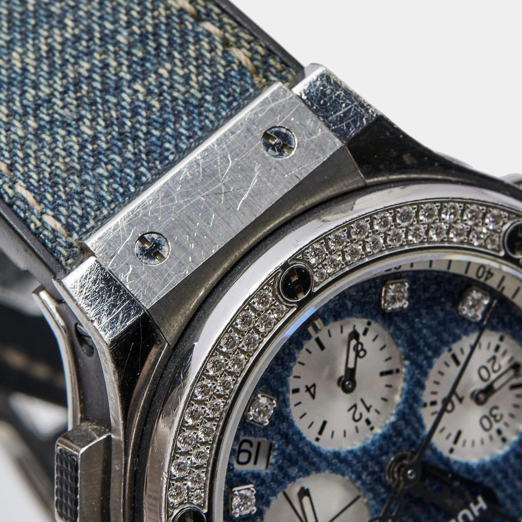 Hublot BlueDiamond 341.SX.2710.NR.1104.JEANS Men's Wristwatch 41 mm For Sale 7