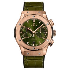 Hublot Clasisc Fusion Chronograph King Gold Green Men's Watch 521.OX.8980.LR