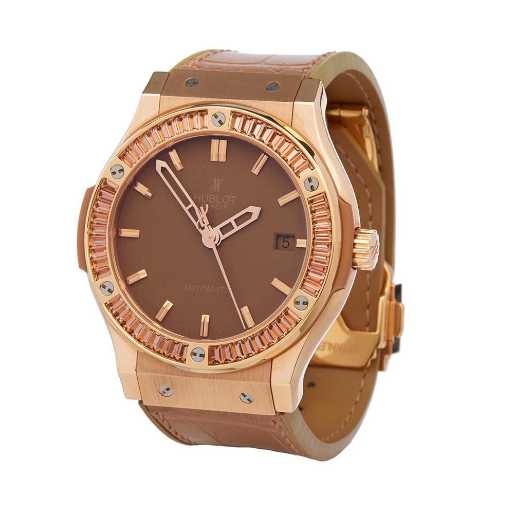 Ref: W5667
Manufacturer: Hublot
Model: Classic Fusion
Model Ref: 511.PA.5380.LR.1918
Age: 13th November 2018
Gender: Mens
Complete With: Box, Manuals & Guarantee
Dial: Brown Baton
Glass: Sapphire Crystal
Movement: Automatic
Water Resistance: To