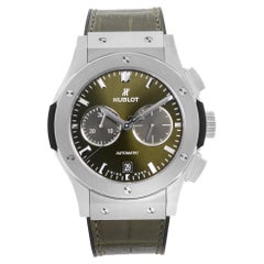 Hublot Classic Fusion Chrono Titanium Green Dial Mens Watch 541.NX.8970.LR