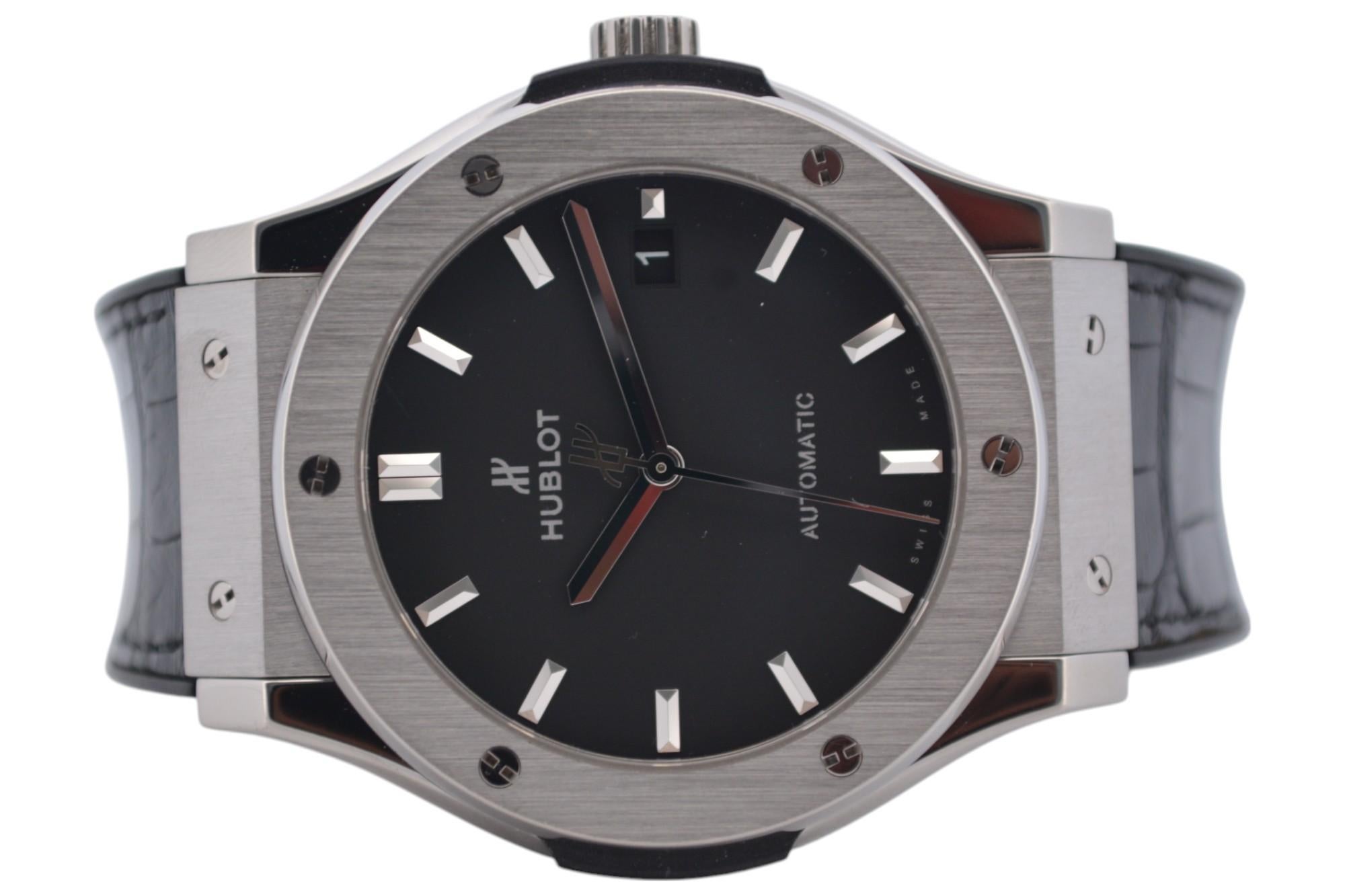 Uomo Hublot Classic Fusion 45 Titanio Quadrante Nero Automatico Ref: 511.NX.1171.LR in vendita