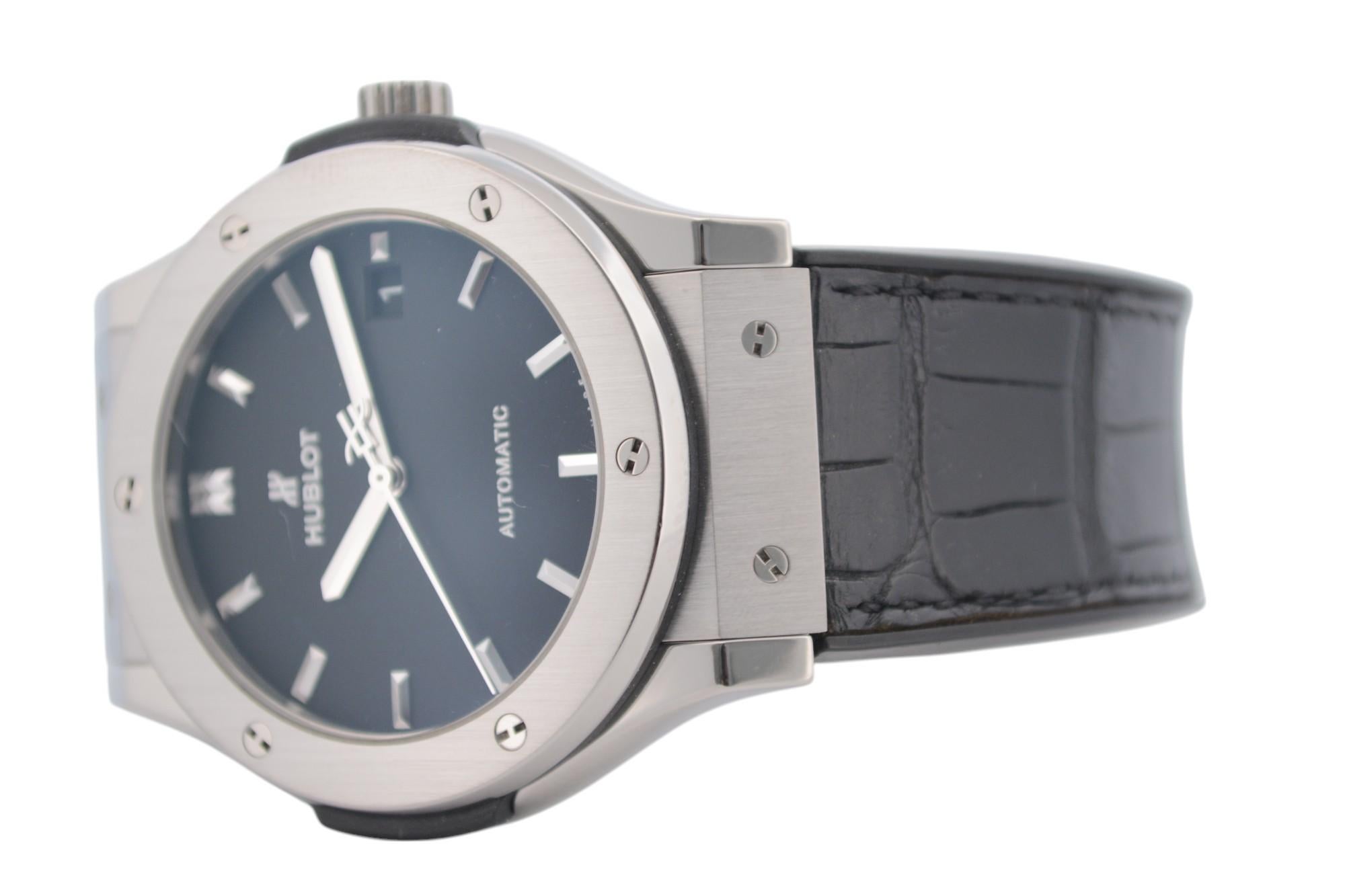 Hublot Classic Fusion 45 Titanio Quadrante Nero Automatico Ref: 511.NX.1171.LR in vendita 1