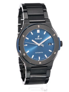 Hublot Classic Fusion 45mm Sunburst Blue Dial Titanium Ceramic 510.CM.7170.CM