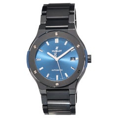 Hublot Classic Fusion 45mm Sunburst Blue Dial Titanium Ceramic 510.CM.7170.CM