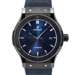 Hublot Classic Fusion 45MM Titanium Blue Dial Black Ceramic Watch