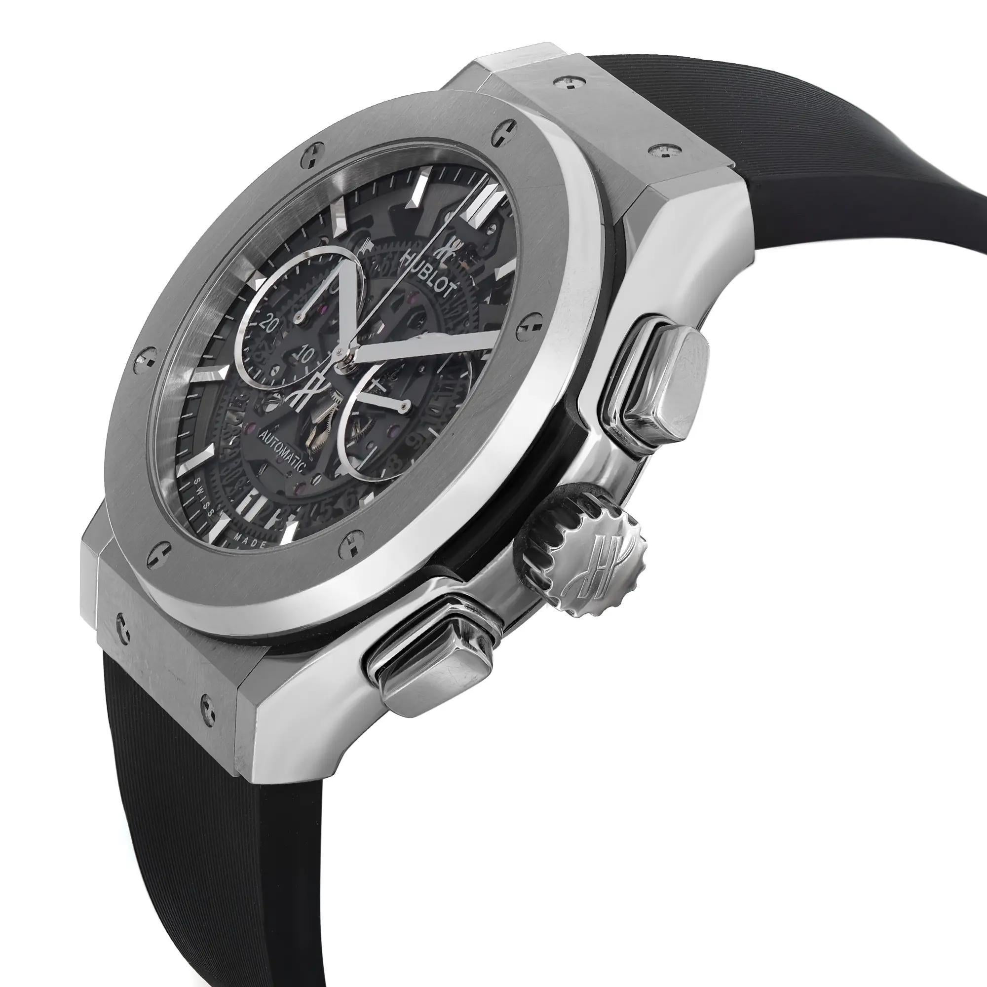 Hublot Classic Fusion Titanium Skelett Zifferblatt Automatikuhr 525.NX.0170.LR im Zustand „Gut“ in New York, NY