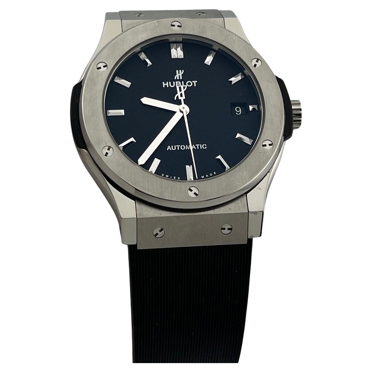 Hublot Classic Fusion 511.NX.1171.RX 45mm schwarzes Zifferblatt Titanium Box Papiere