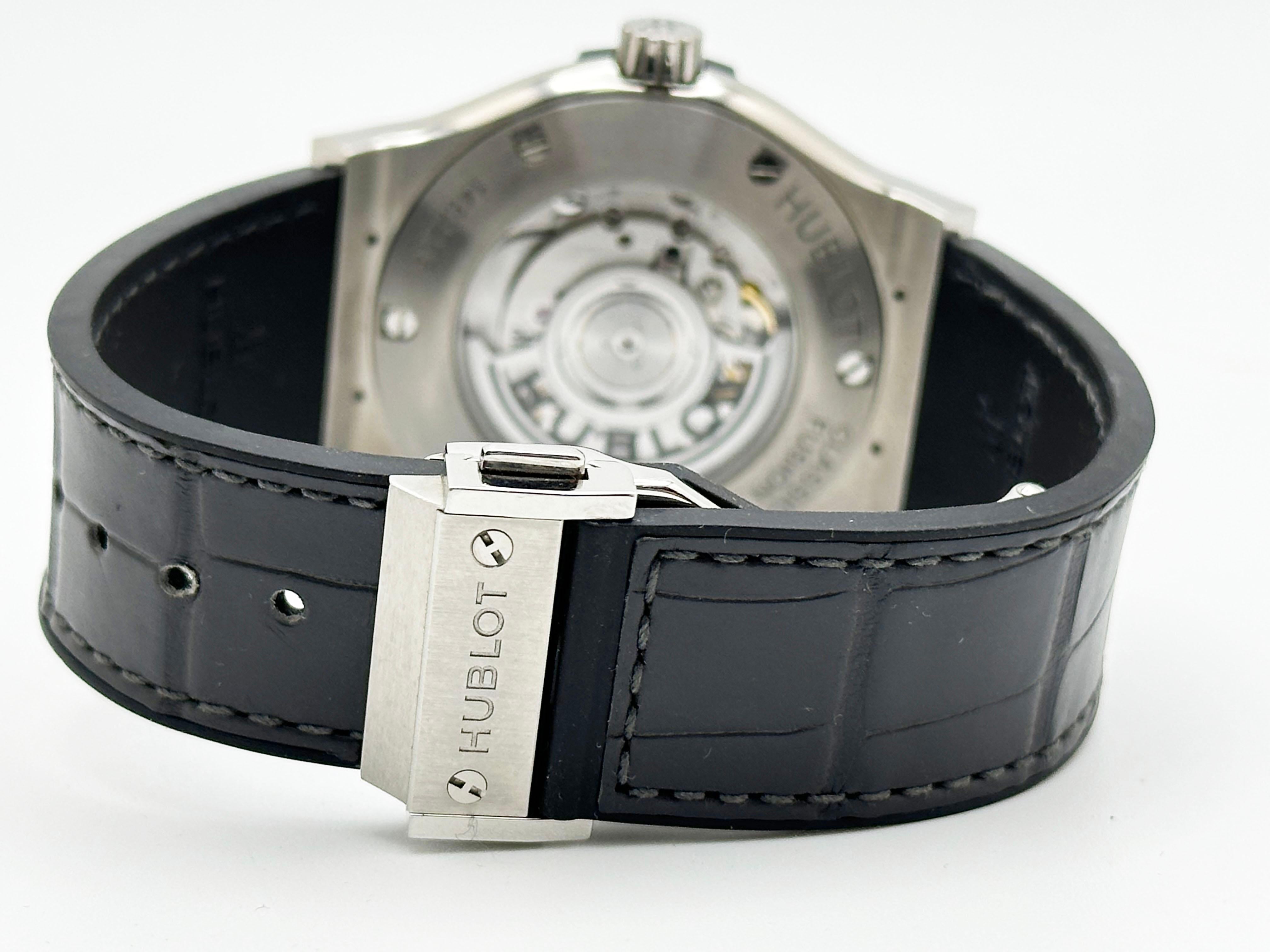 Hublot Classic Fusion 542.NX.2611.LR Opaline Dial Titanium 42mm Box Receipt For Sale 3