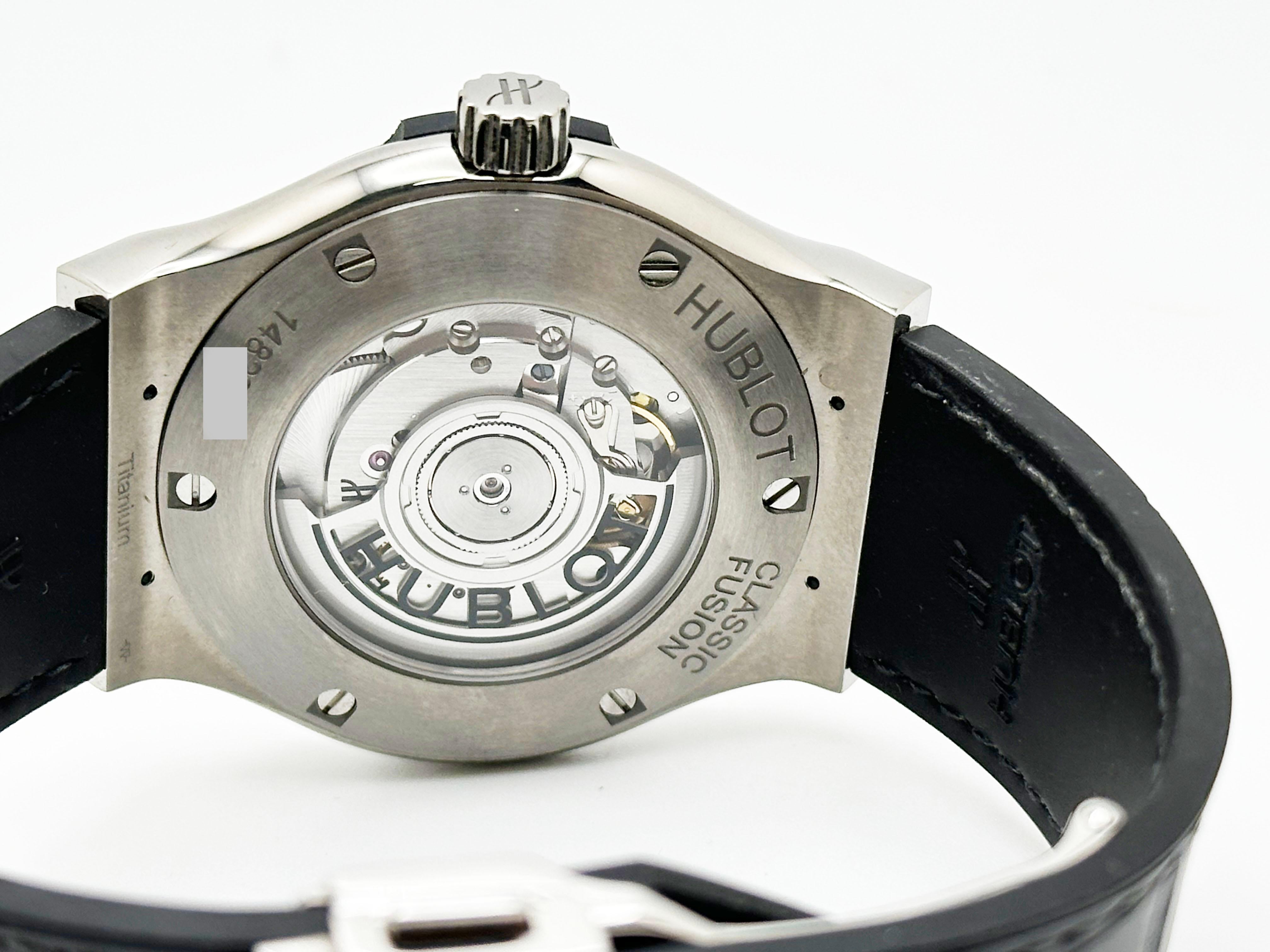 Hublot Classic Fusion 542.NX.2611.LR Opaline Dial Titanium 42mm Box Receipt For Sale 4