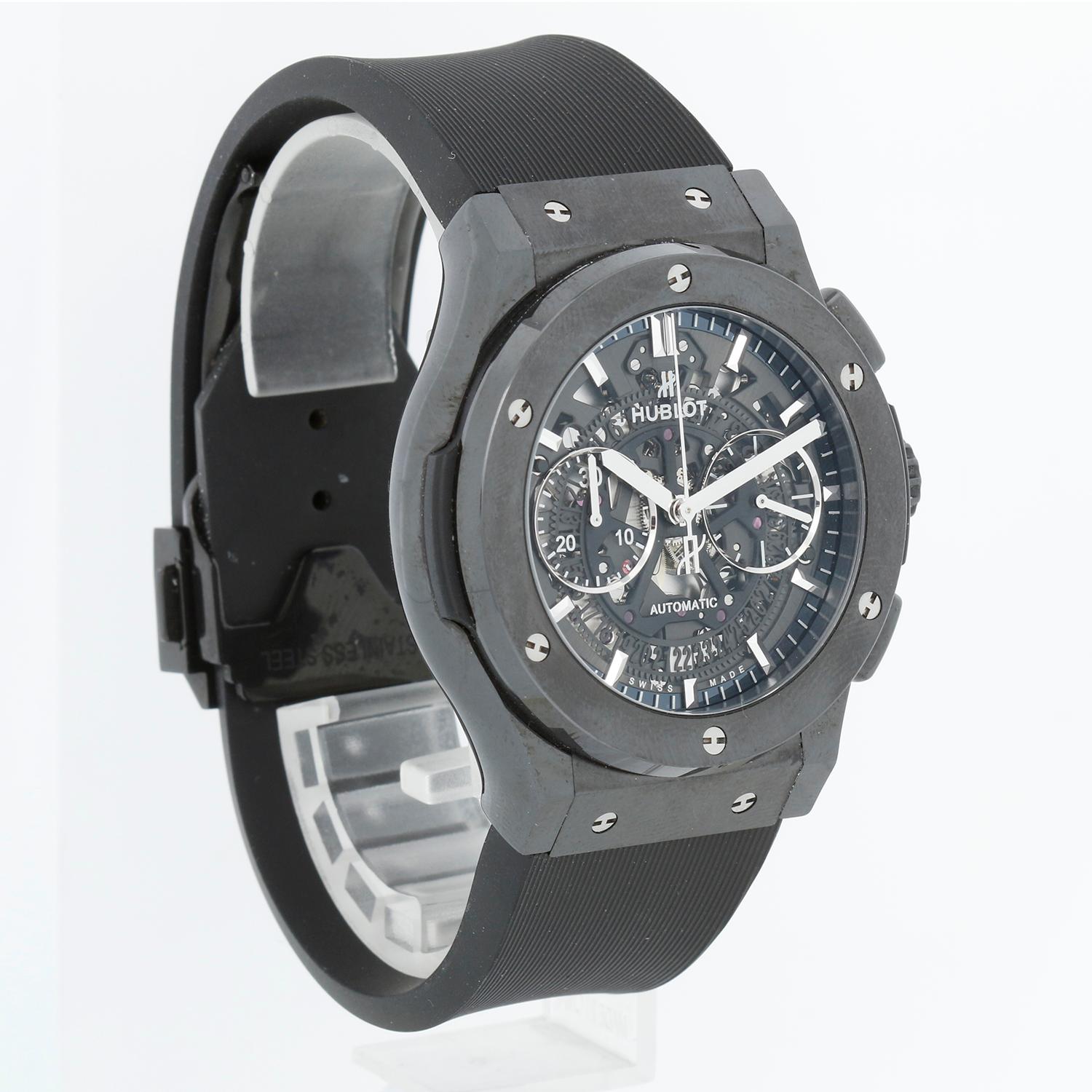 Hublot Classic Fusion Aerofusion Black Magic Chronograph Automatic Men's Watch In Excellent Condition In Dallas, TX