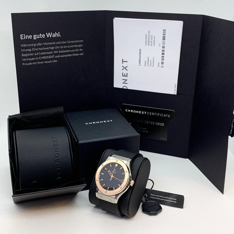 Hublot Classic Fusion Automatic Wristwatch, Titanium and 18 Karat Gold ...