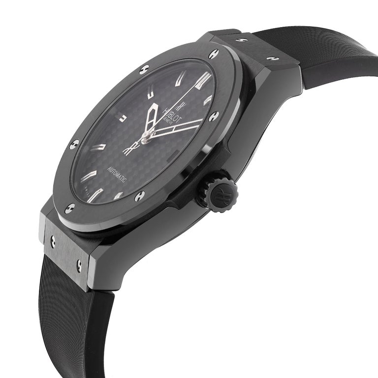 Hublot Classic Fusion Ceramic Black Carbon Fiber Dial Men Watch 511.CM ...