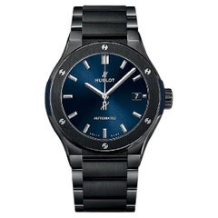 Used Hublot Classic Fusion Ceramic Blue 45mm Men's Watch 510.CM.7170.CM