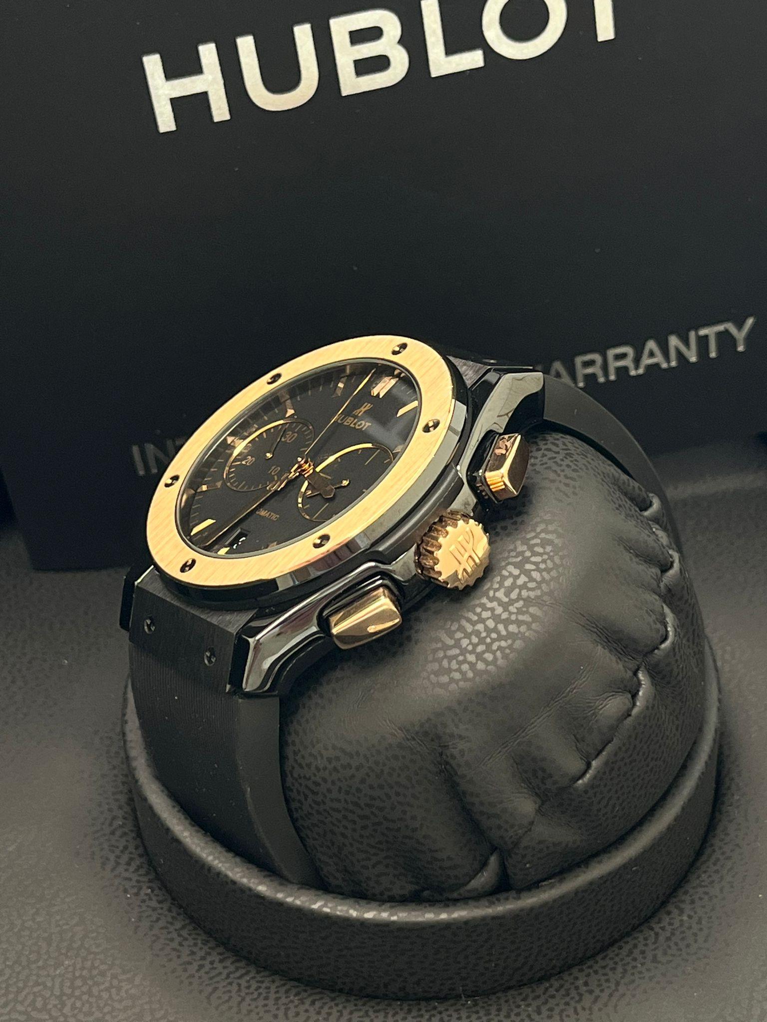 Hublot Classic Fusion Chronograph Ceramic King Gold 45mm Watch 521.CO.1181.RX For Sale 8