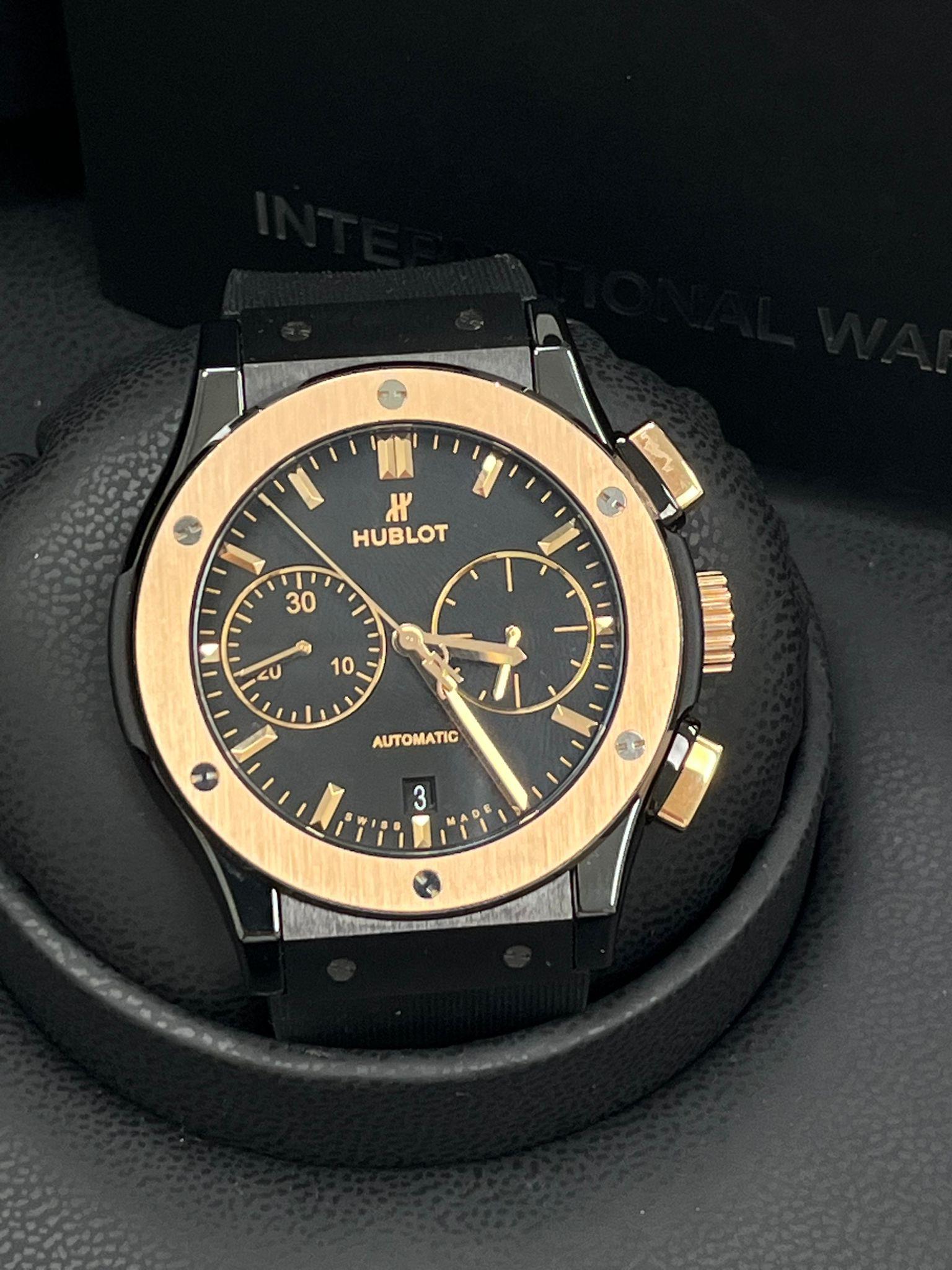Hublot Classic Fusion Chronograph Ceramic King Gold 45mm Watch 521.CO.1181.RX For Sale 1