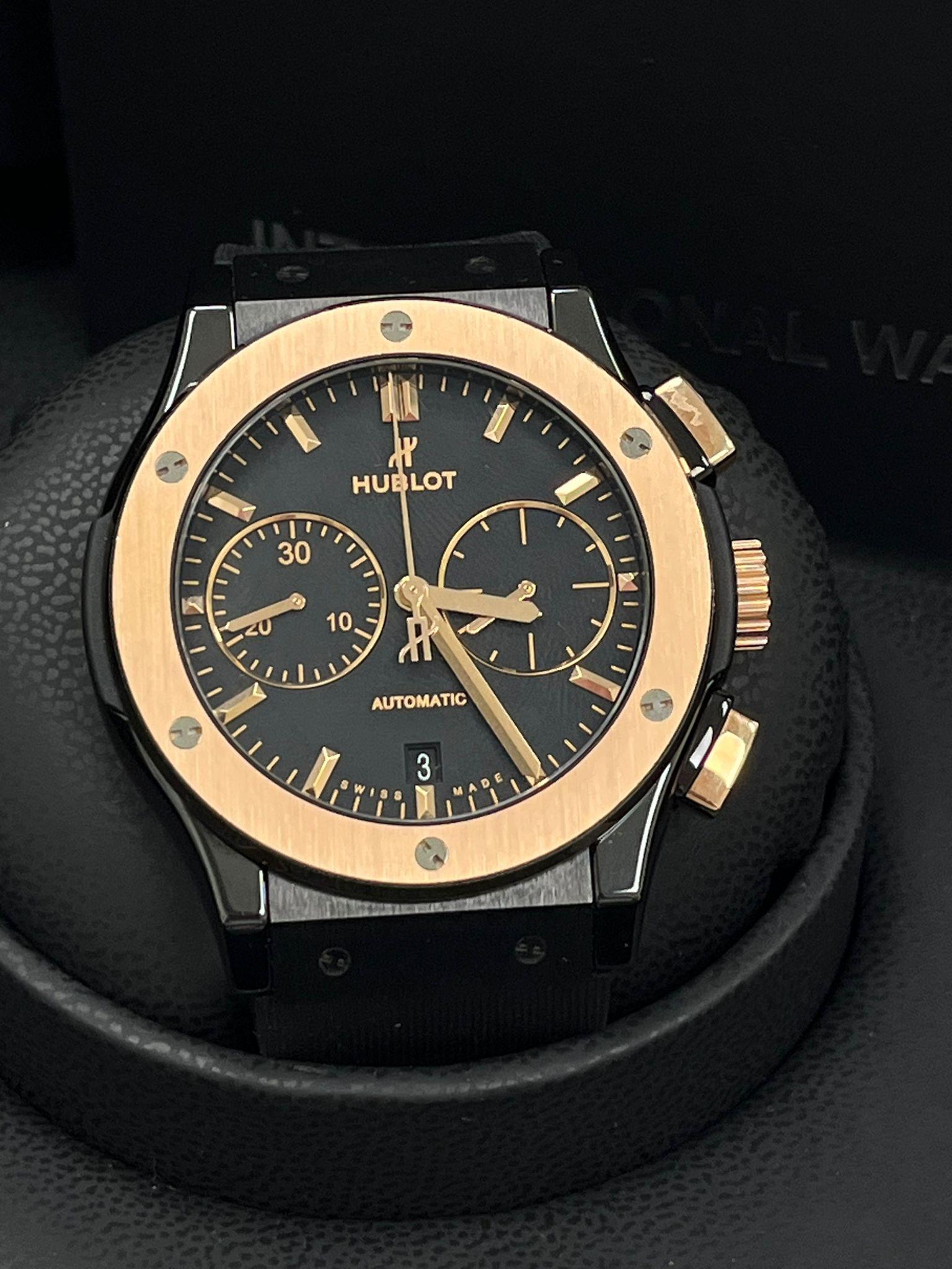 Hublot Classic Fusion Chronograph Ceramic King Gold 45mm Watch 521.CO.1181.RX For Sale 2