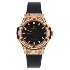 Hublot Classic Fusion Chronograph King Automatic Watch Rose Gold and Rubber
