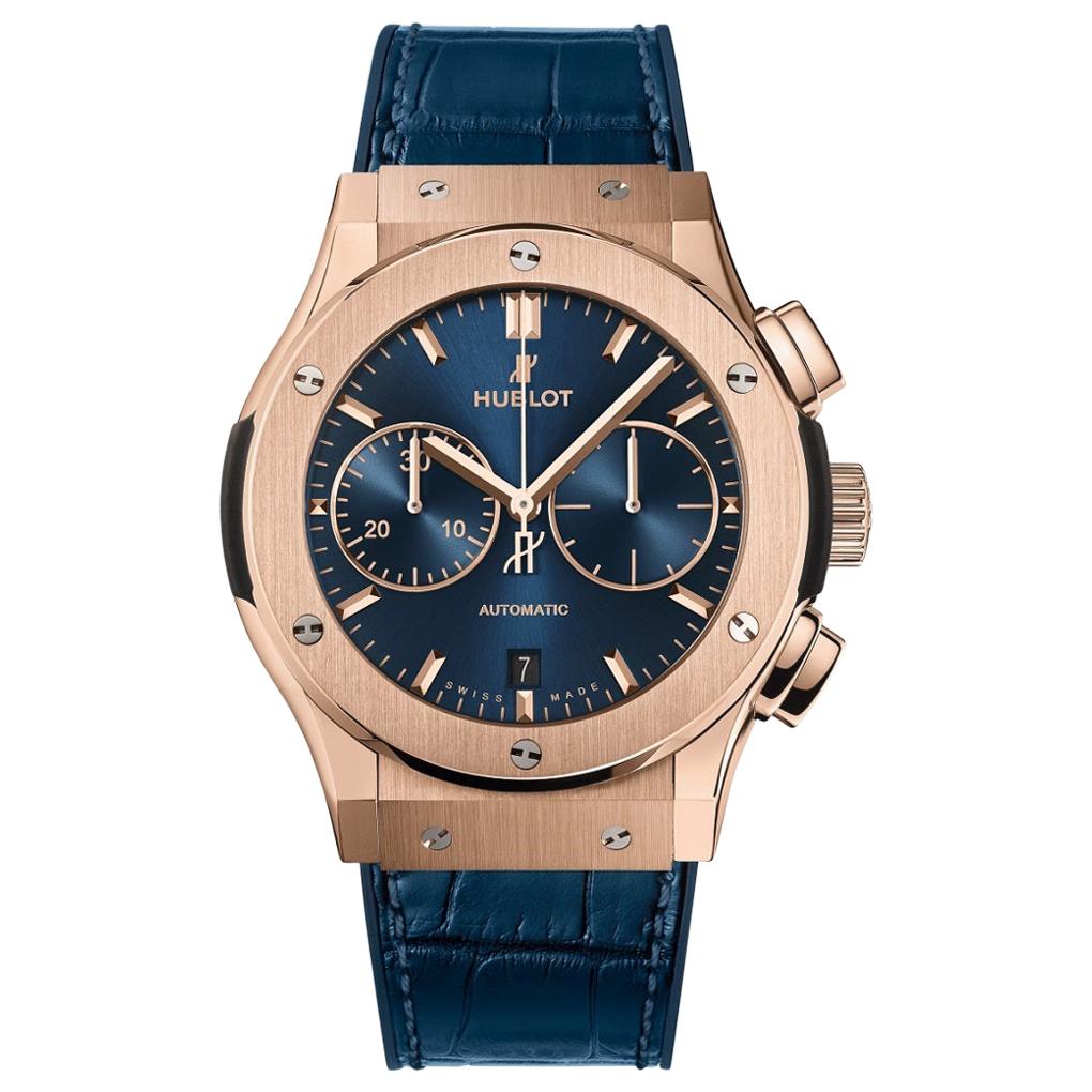 Hublot Classic Fusion Chronograph King Gold Blue Men's Watch 521.OX.7180.LR