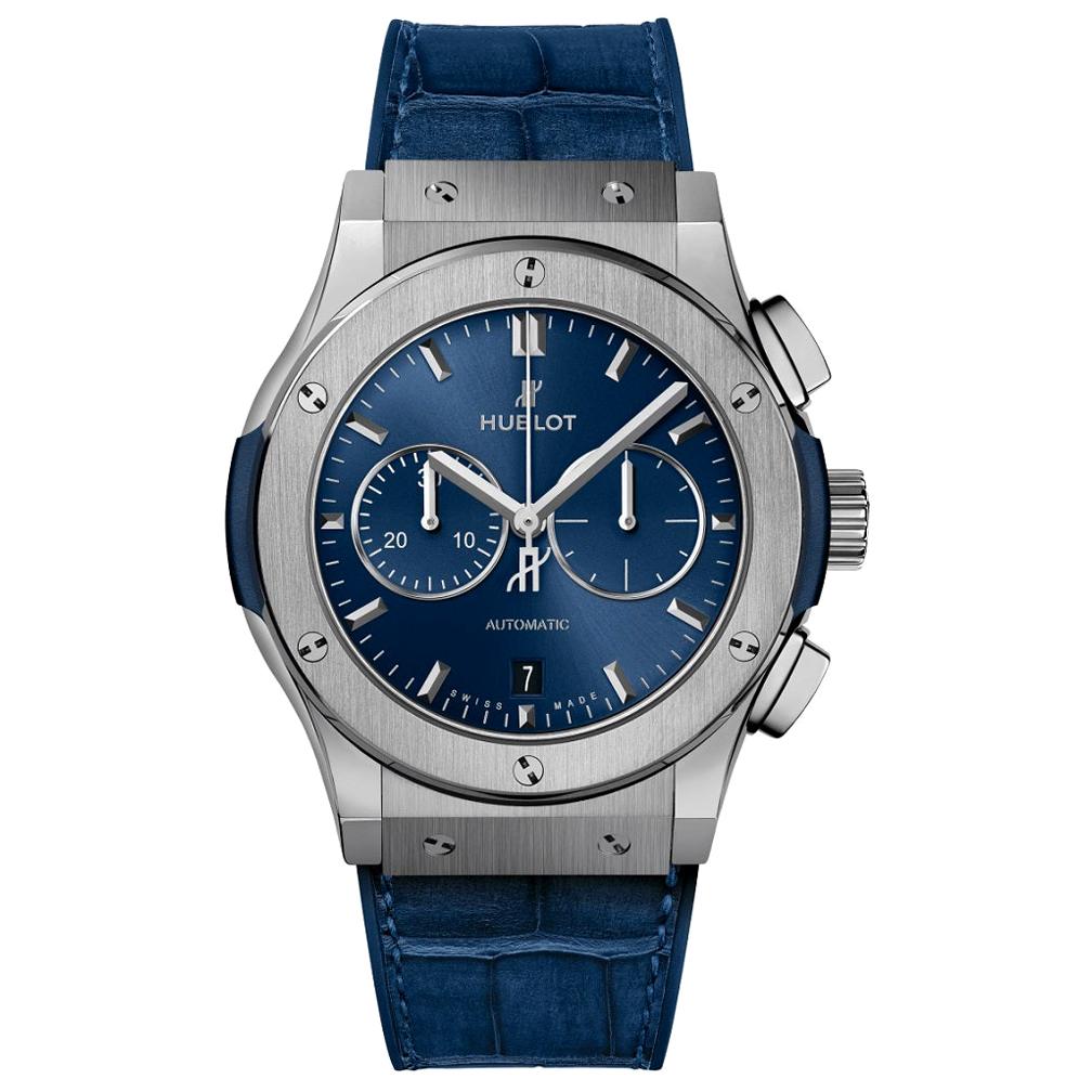 Hublot Classic Fusion Chronograph Titanium Blue Men's Watch 541.NX.7170.LR