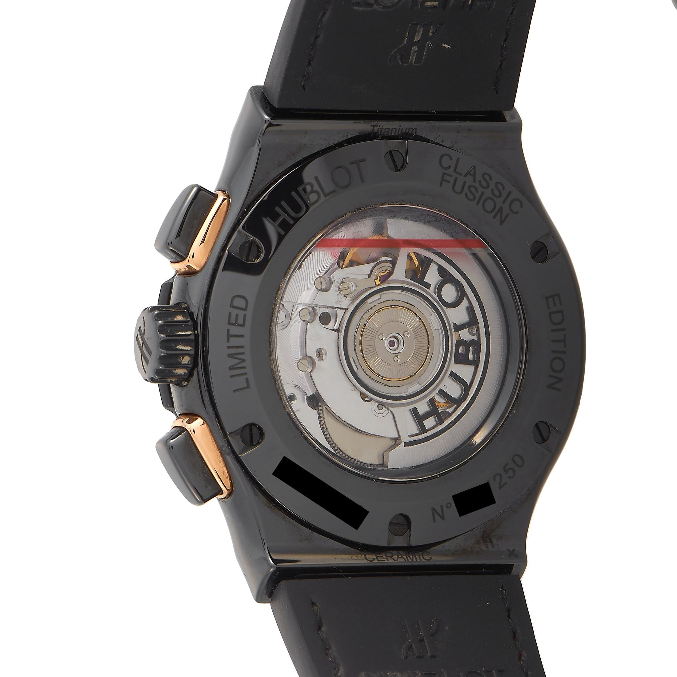 Hublot Classic Fusion Dwayne Wade Uhr 525.CS.01.38.LR.DWD14 im Zustand „Hervorragend“ in Southampton, PA