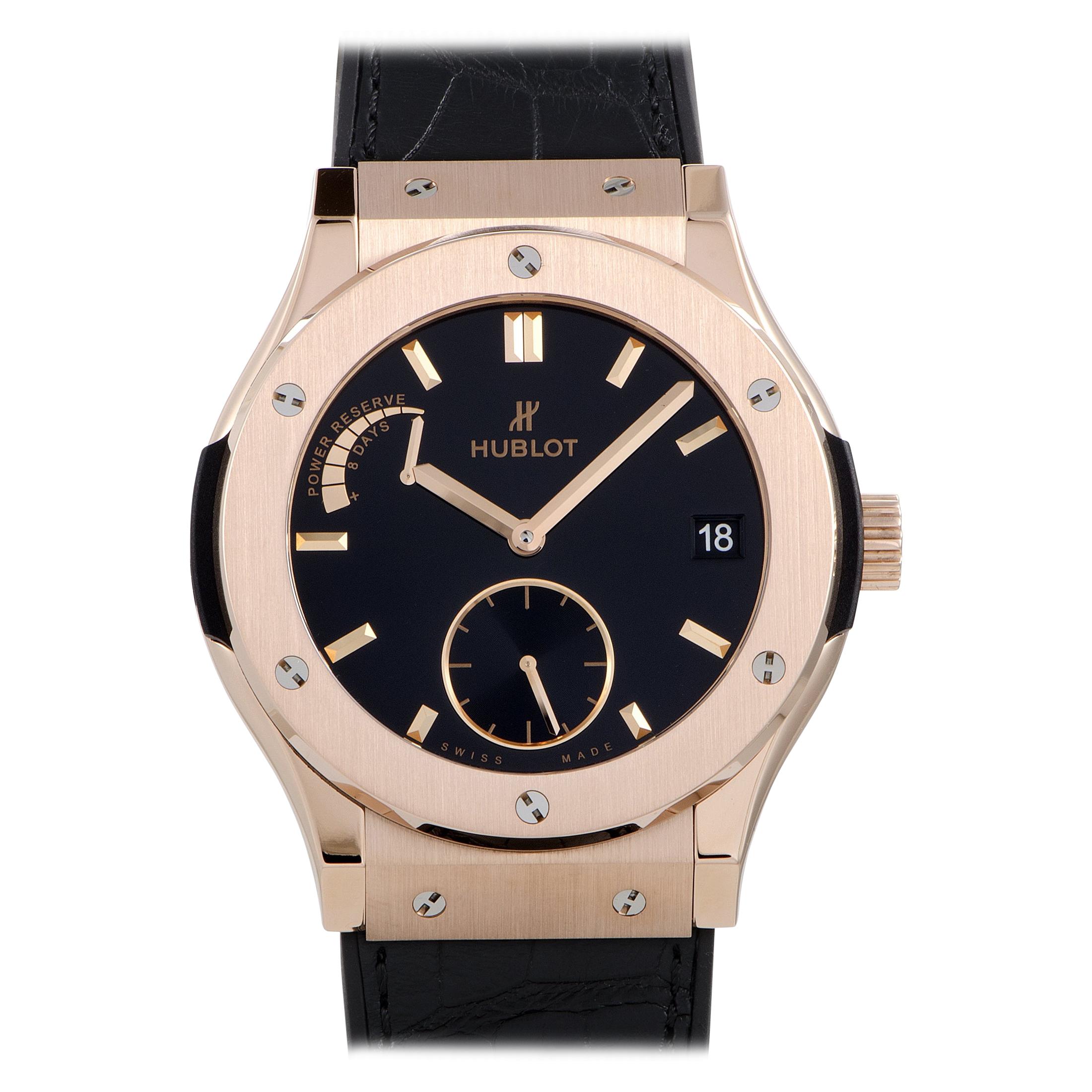 Hublot Classic Fusion Power Reserve 8 Days King Gold Watch 516.OX.1480.LR