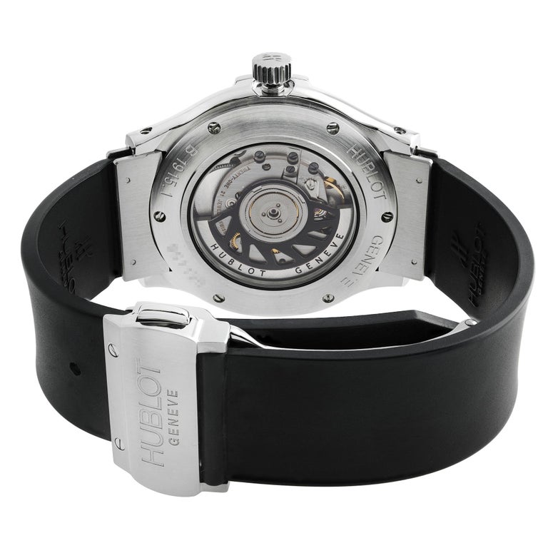 Hublot Classic Fusion Stainless Steel Black Dial Automatic Mens Watch ...