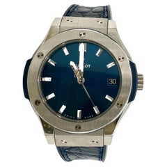 Hublot Classic Fusion Titanium Blue Ladies Stainless Steel 33mm Watch