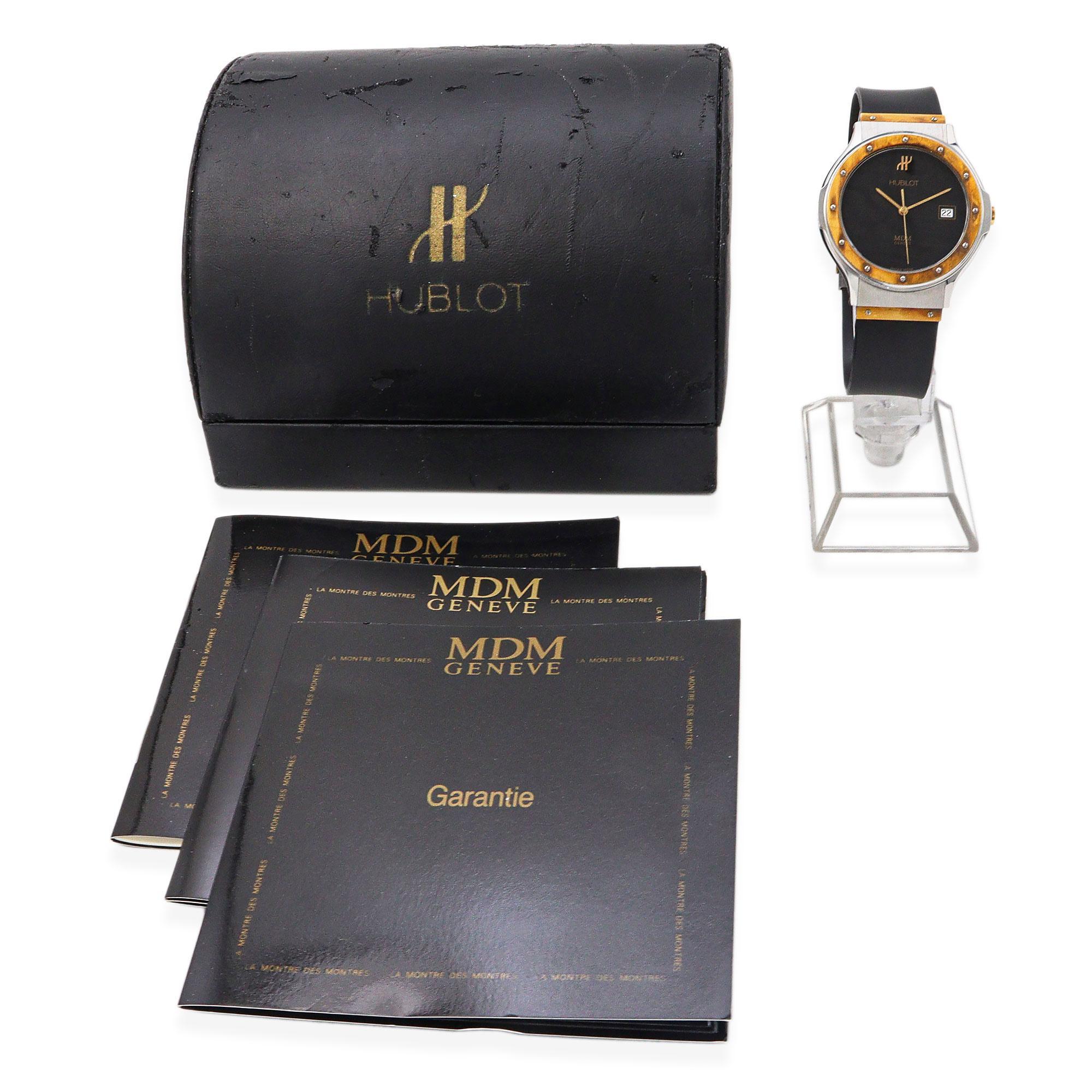 Hublot Classic MDM Geneve Datum Quarz Herrenuhr im Angebot 1