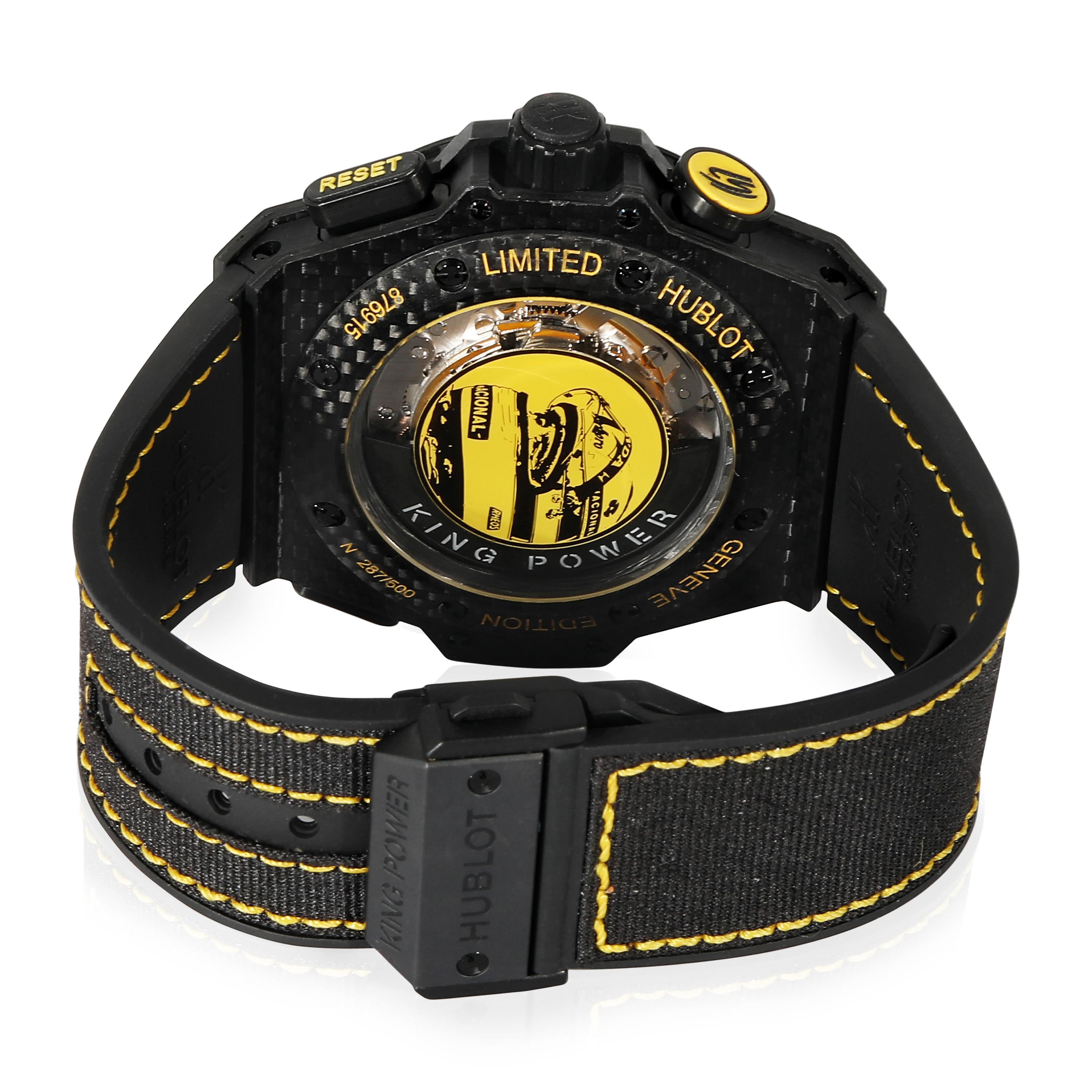 Hublot King Power Ayrton Senna 719.QM.1729.NR.AES10 Herrenuhr in Kohlefaser

SKU: 134843

PRIMÄRE DETAILS
Marke:  Hublot
Modell: King Power Ayrton Senna
Herkunftsland: Schweiz
Uhrwerk Typ: Mechanisch: Automatik/Kinetik
Herstellungsjahr: