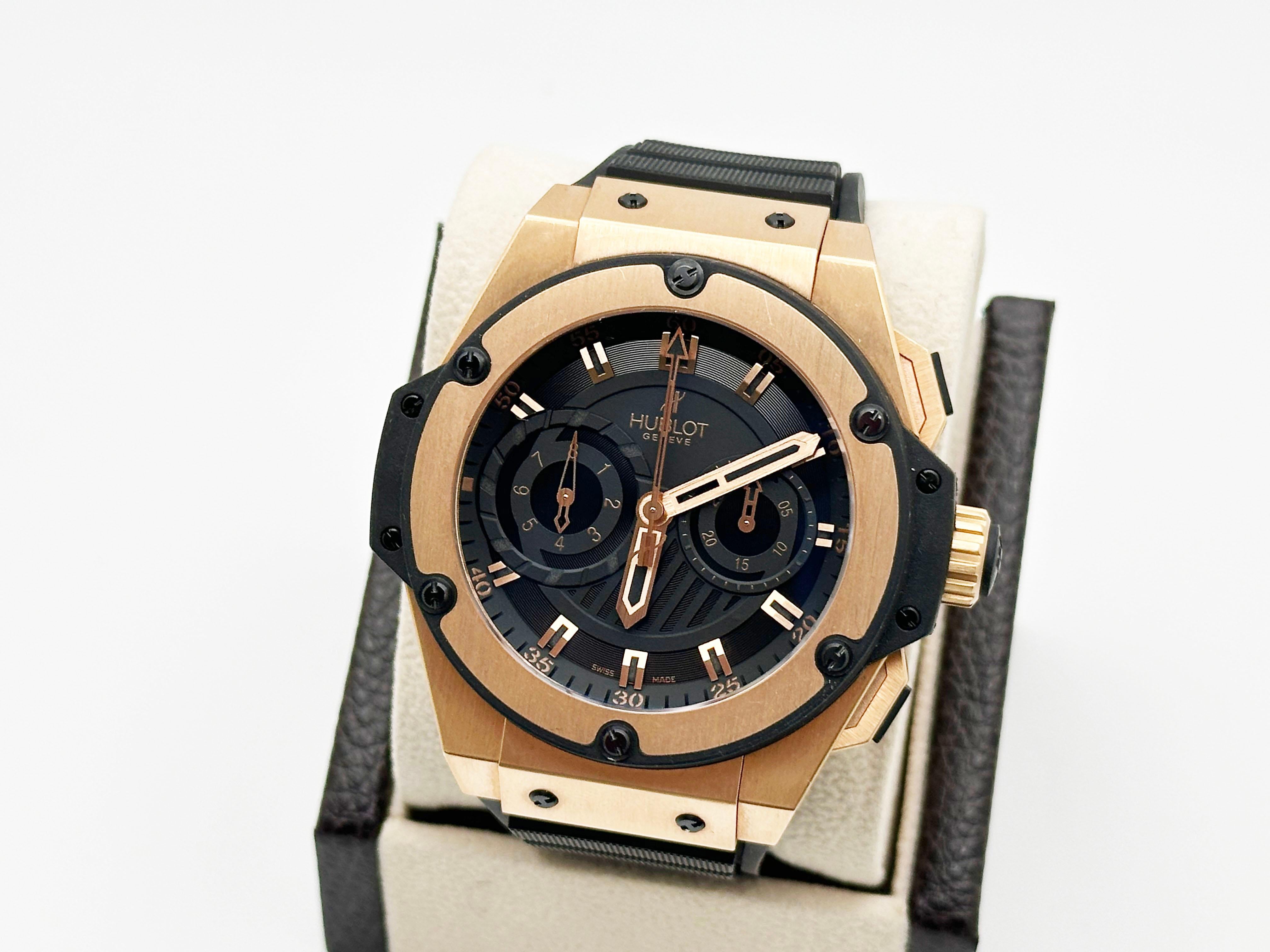 De los hombres Hublot King Power Big Bang Foudroyante 715.PX.1128.RX 18K Oro rosa Caja Papel en venta