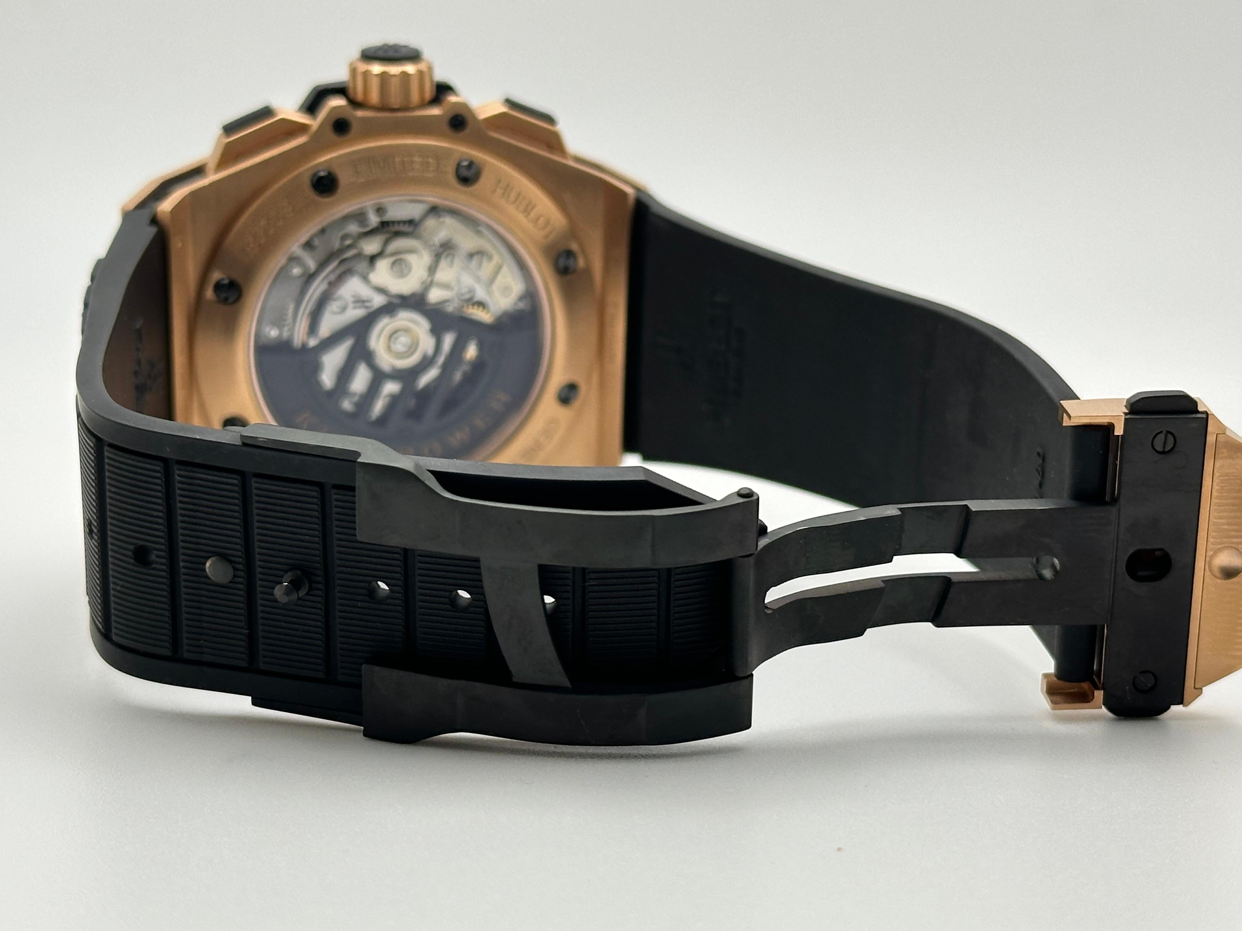 Hublot King Power Big Bang Foudroyante 715.PX.1128.RX 18K Oro rosa Caja Papel en venta 5