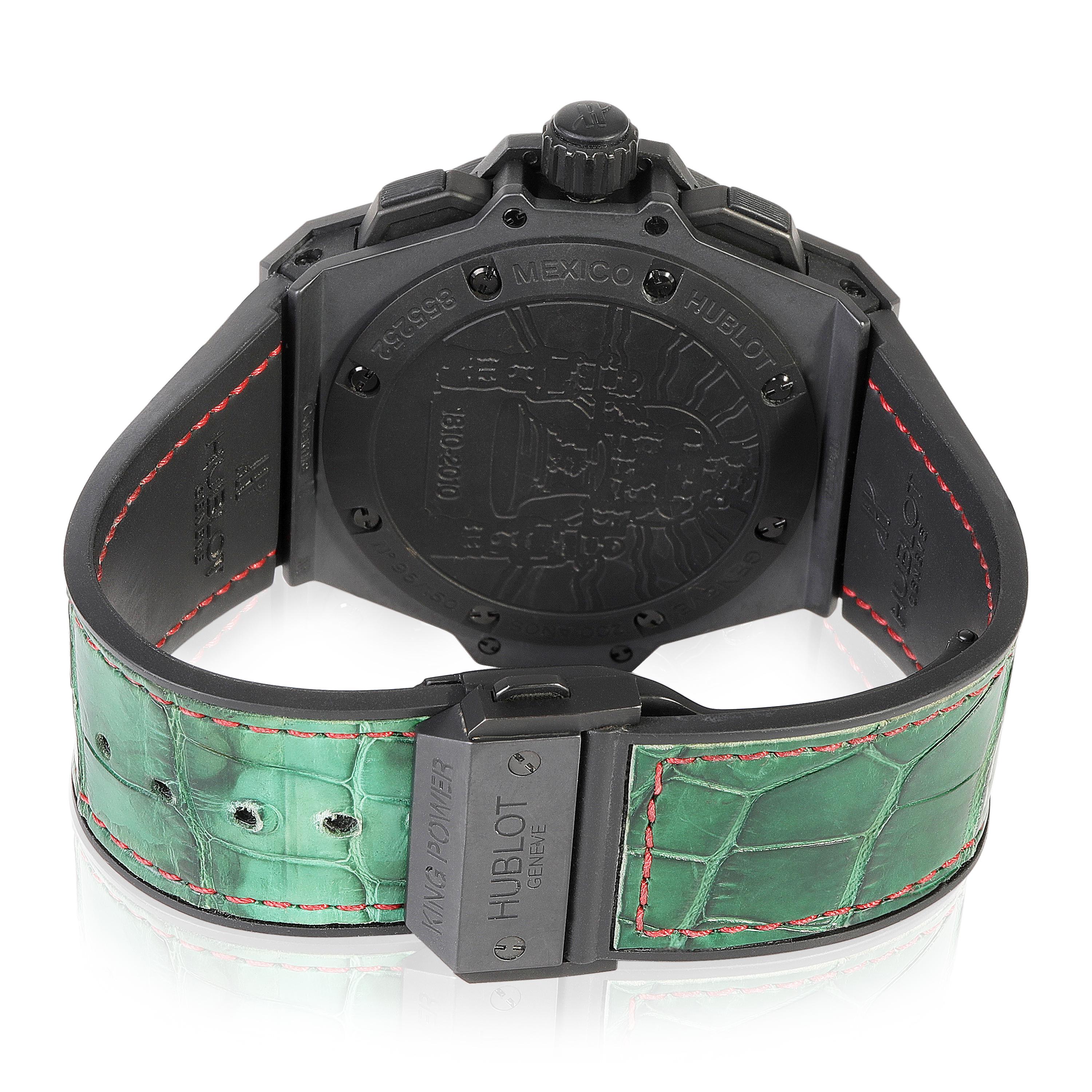 Reloj Hublot King Power México 710.CI.0130.GR.MEX10 para hombre en  Cerámica

SKU: 117068

DETALLES PRINCIPALES
Marca: Hublot
Model No: King Power México
País de origen: Suiza
Tipo de movimiento: Mecánico: Automático/Cinético
Año de fabricación: