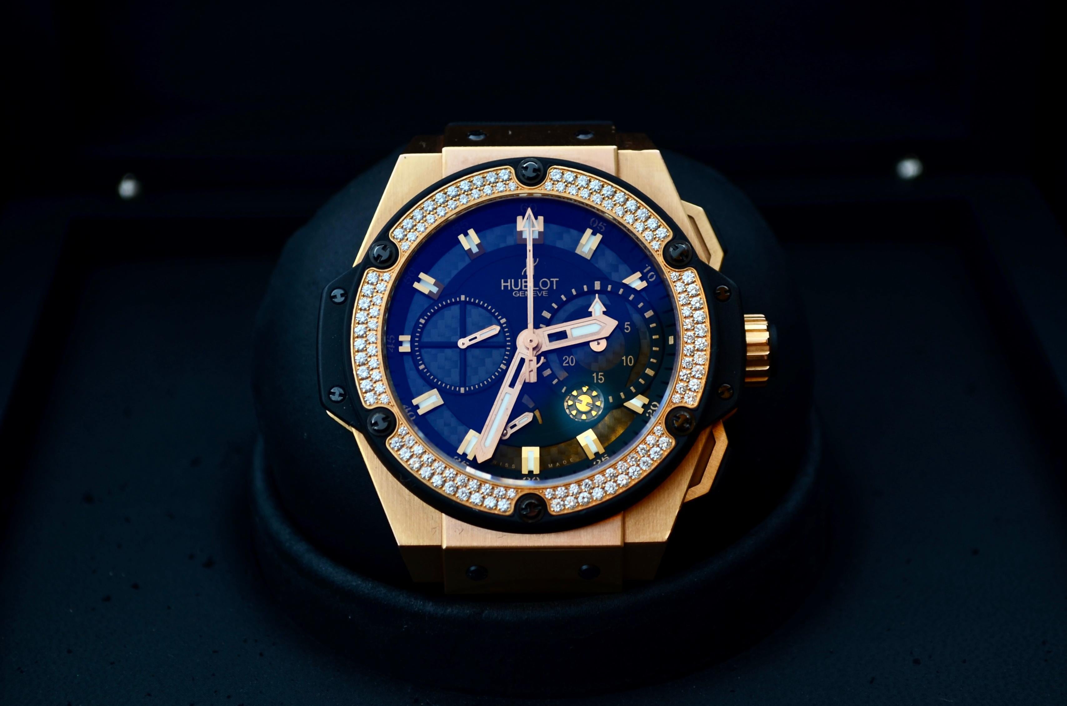 Hublot King Power Reserve 48mm Titanium &Gold Full Set Ref 709.OX.1780.RX.1104 In Excellent Condition In București, RO