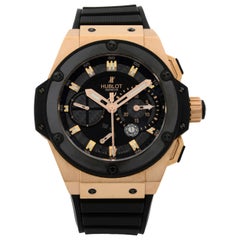 Hublot King Power Split Second 18K Rose Gold Black Dial Men Watch 709.OM.1780.RX