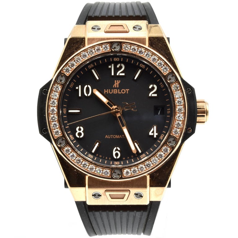 Hublot Ladies Rose Gold Big Bang One Click Automatic Wristwatch at 1stDibs