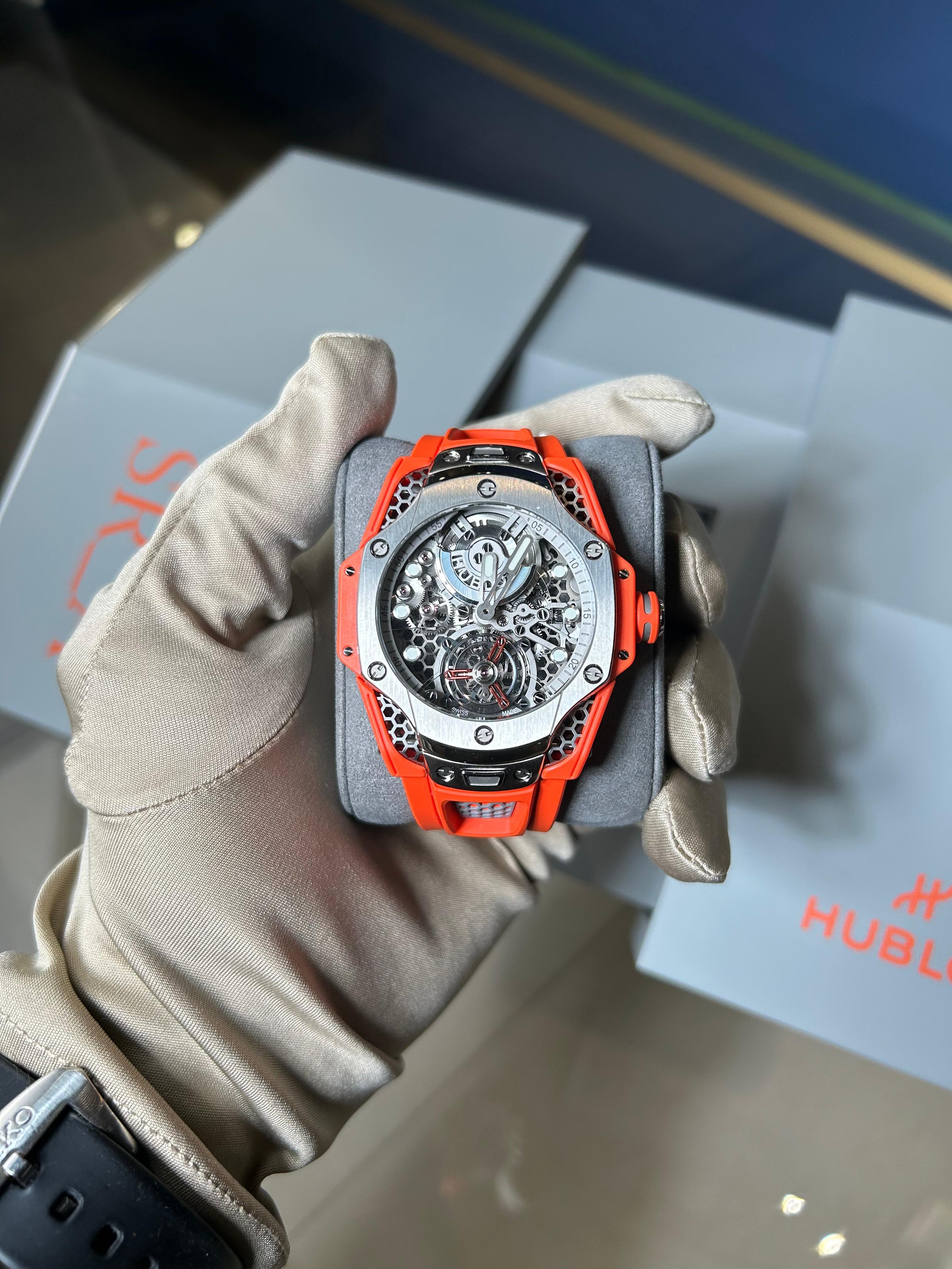  Hublot Big Bang Tourbillon édition limitée Samuel Ross 428.NX.0100.RX.SRA22 Pour hommes 