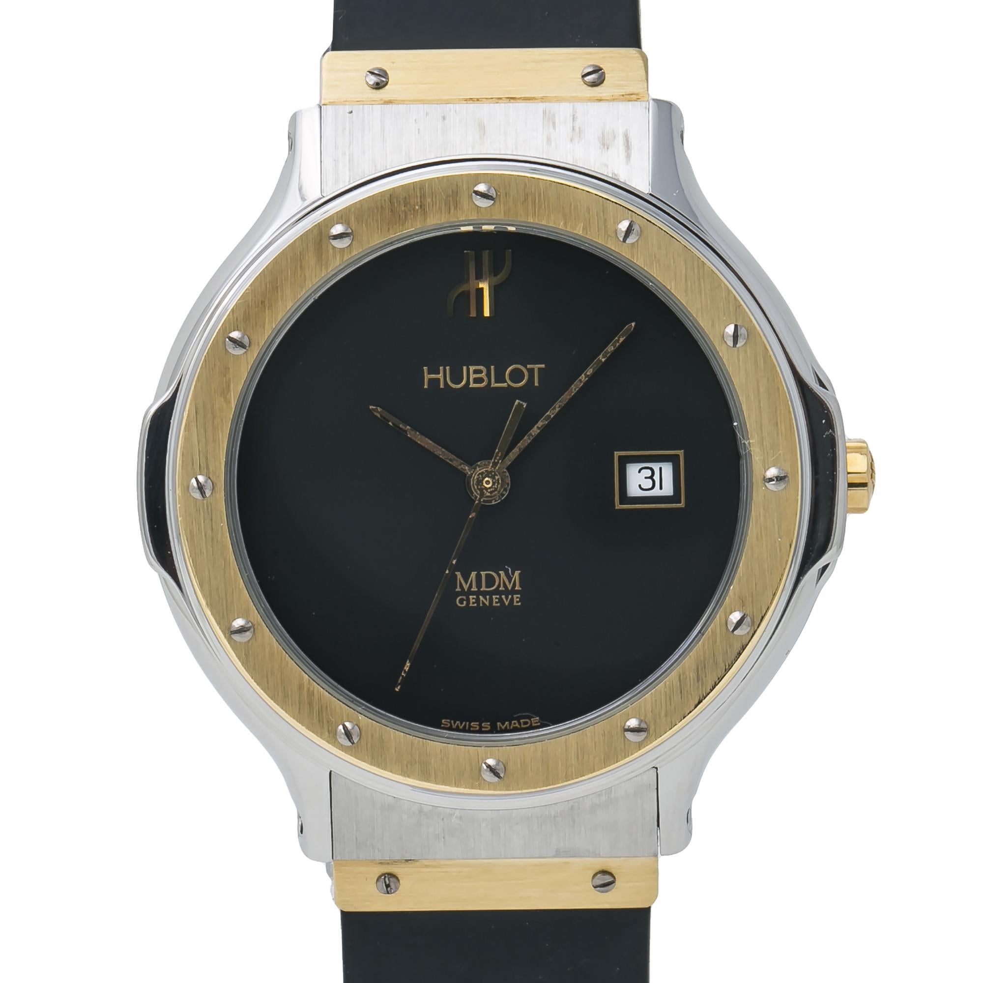 Contemporary Hublot MDM 1401.2, Black Dial, Certified and Warranty