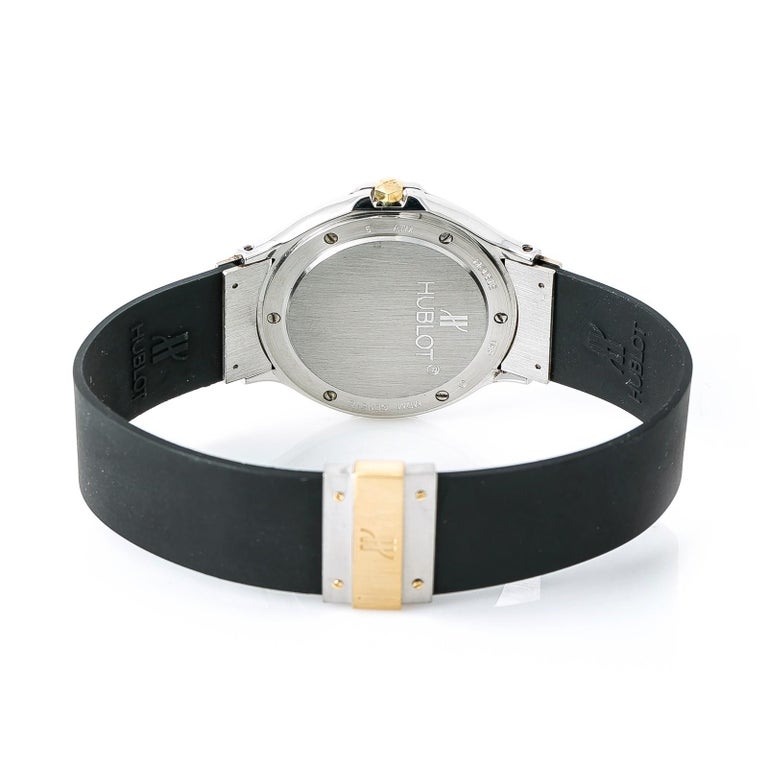 Hublot Mdm 1520.100.2 With 7 mm Band, YellowGold Bezel and Black Dial