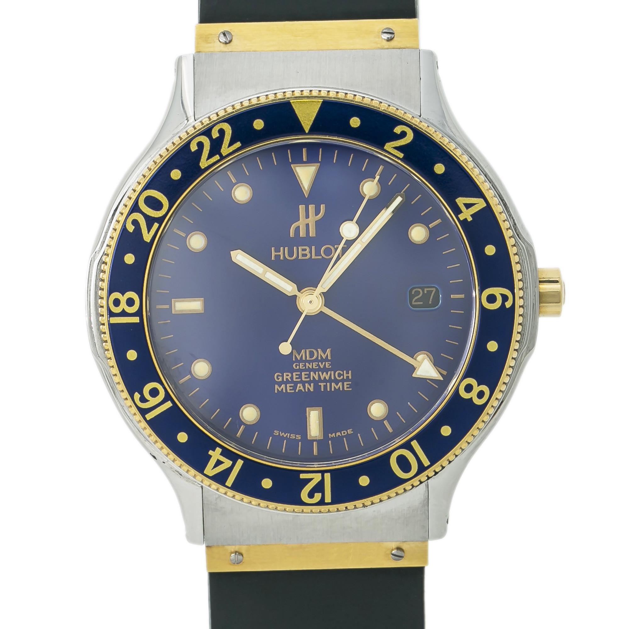 Contemporary Hublot MDM 1572.2, Blue Dial, Certified and Warranty