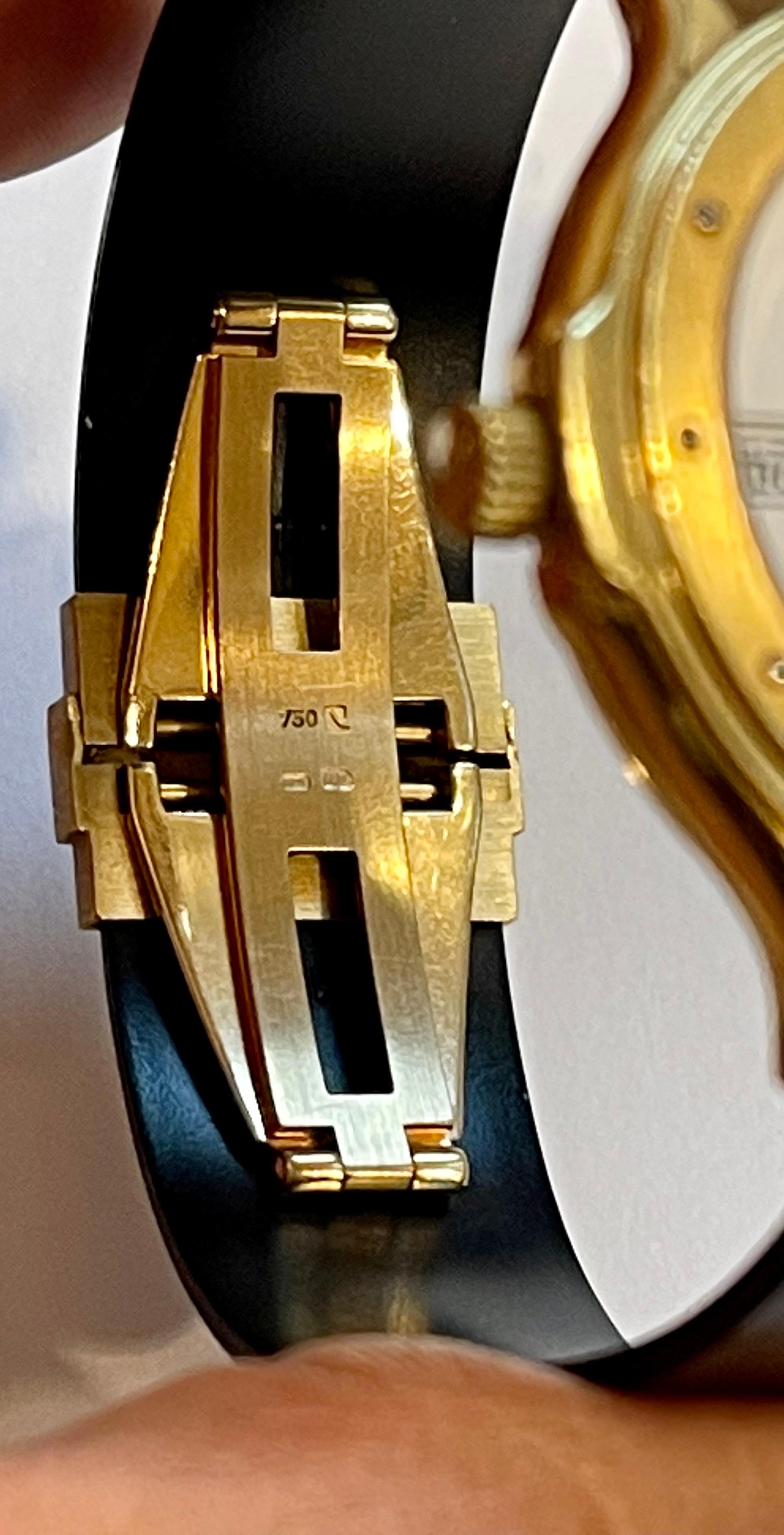 Hublot MDM 1581.3 18 Karat Yellow Gold Unisex Automatic Watch, White Dial For Sale 8